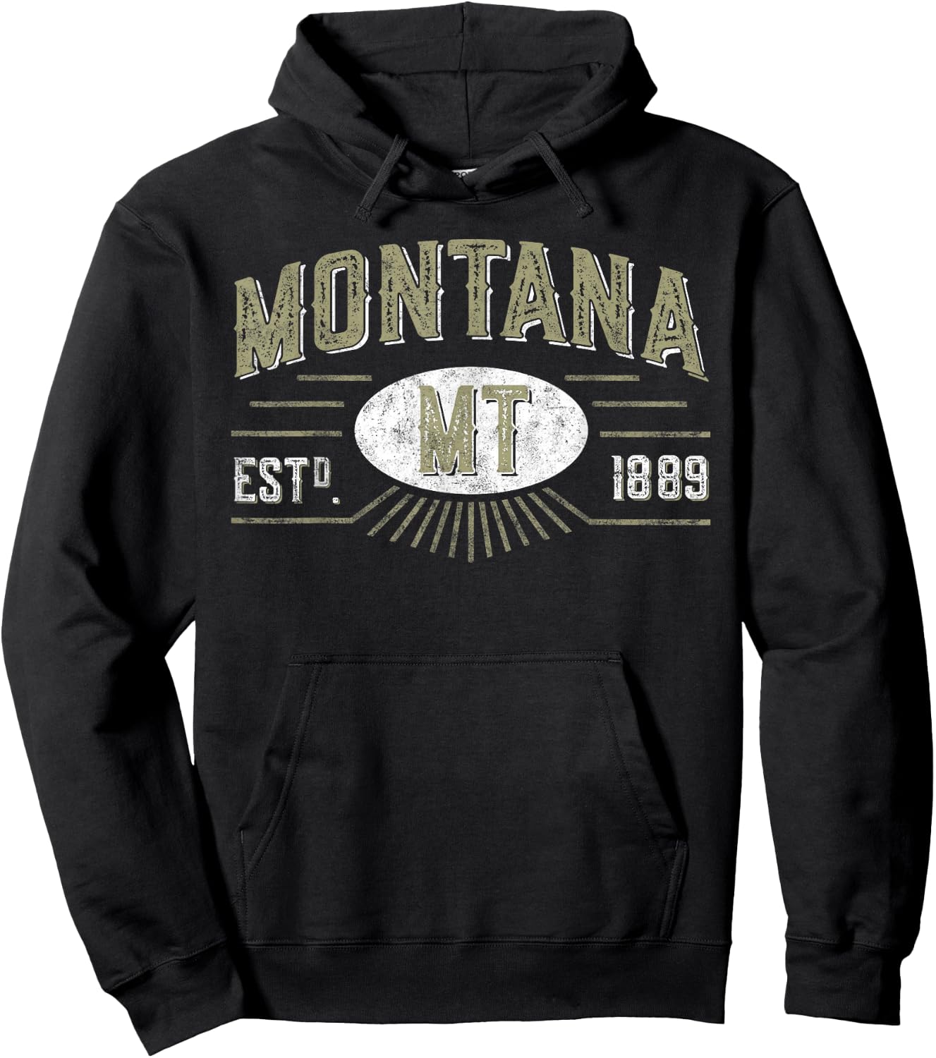 Big Sky Country Montana Treasure State The Last Best Place Hoodie - Hoodie | Black