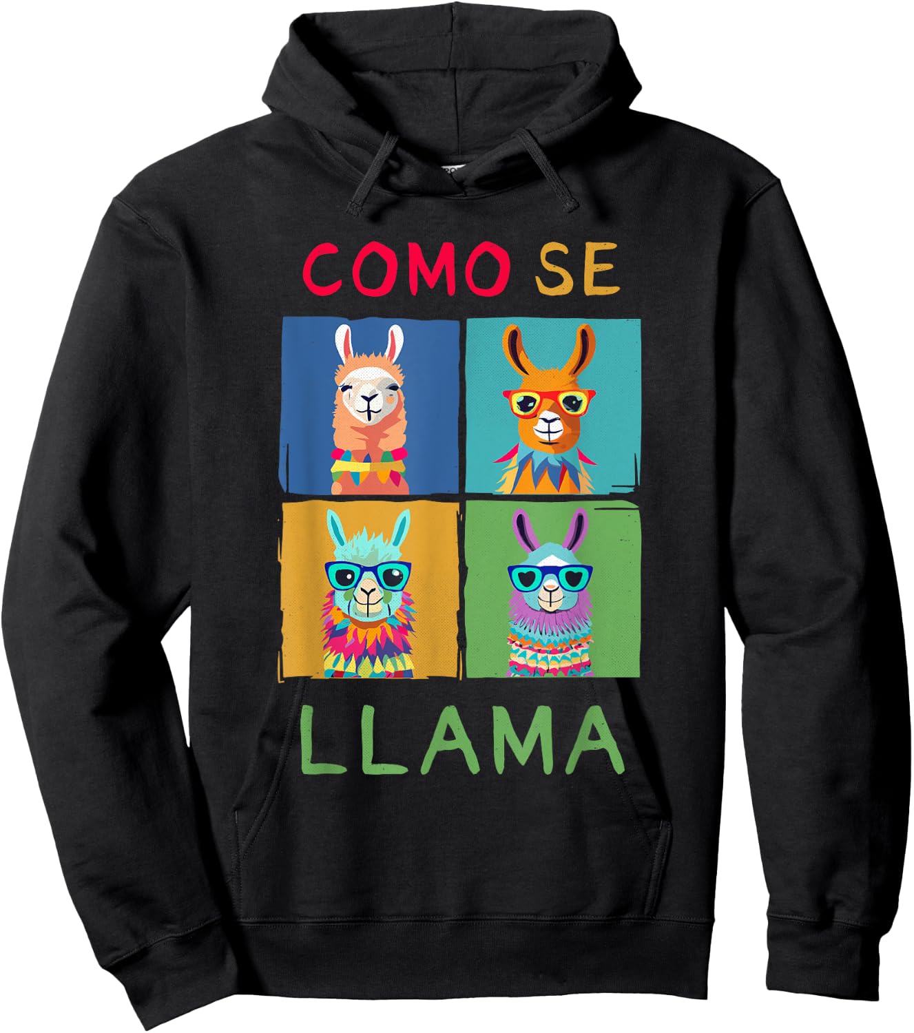 Funny Como Se LLAMA Animal for LLAMA Lovers Hoodie - Hoodie | Black