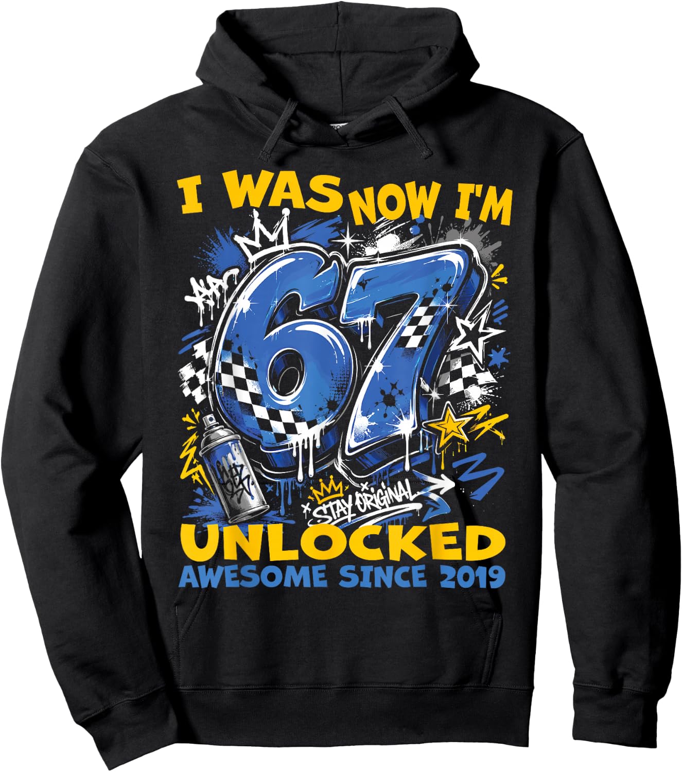 I was 6 Now Im 7 Gamer Boy Birthday Level Up Celebration Fun Hoodie - Hoodie | Black