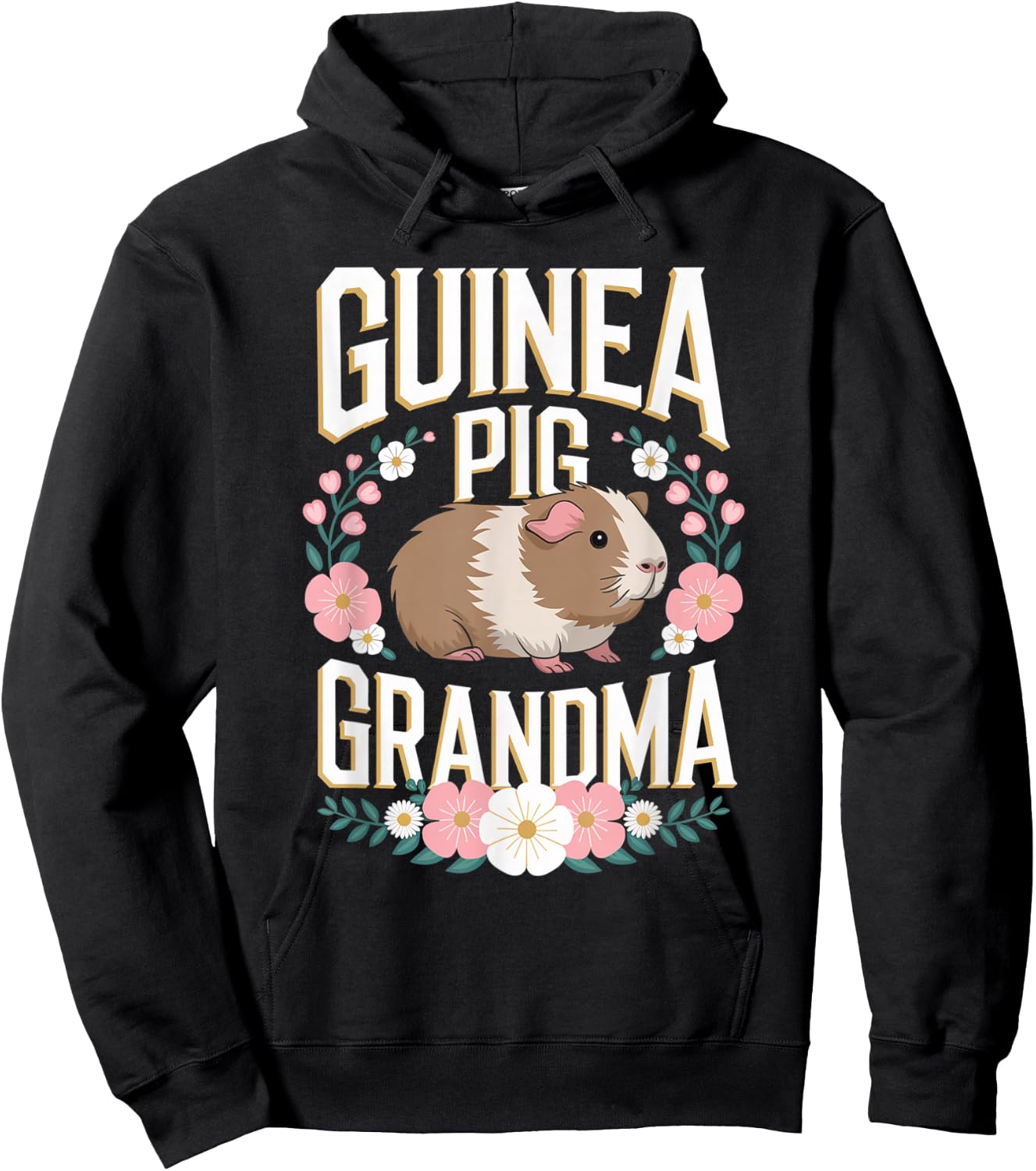 Guinea Pig Grandma Funny Guinea Pig Lover Hoodie - Hoodie | Black