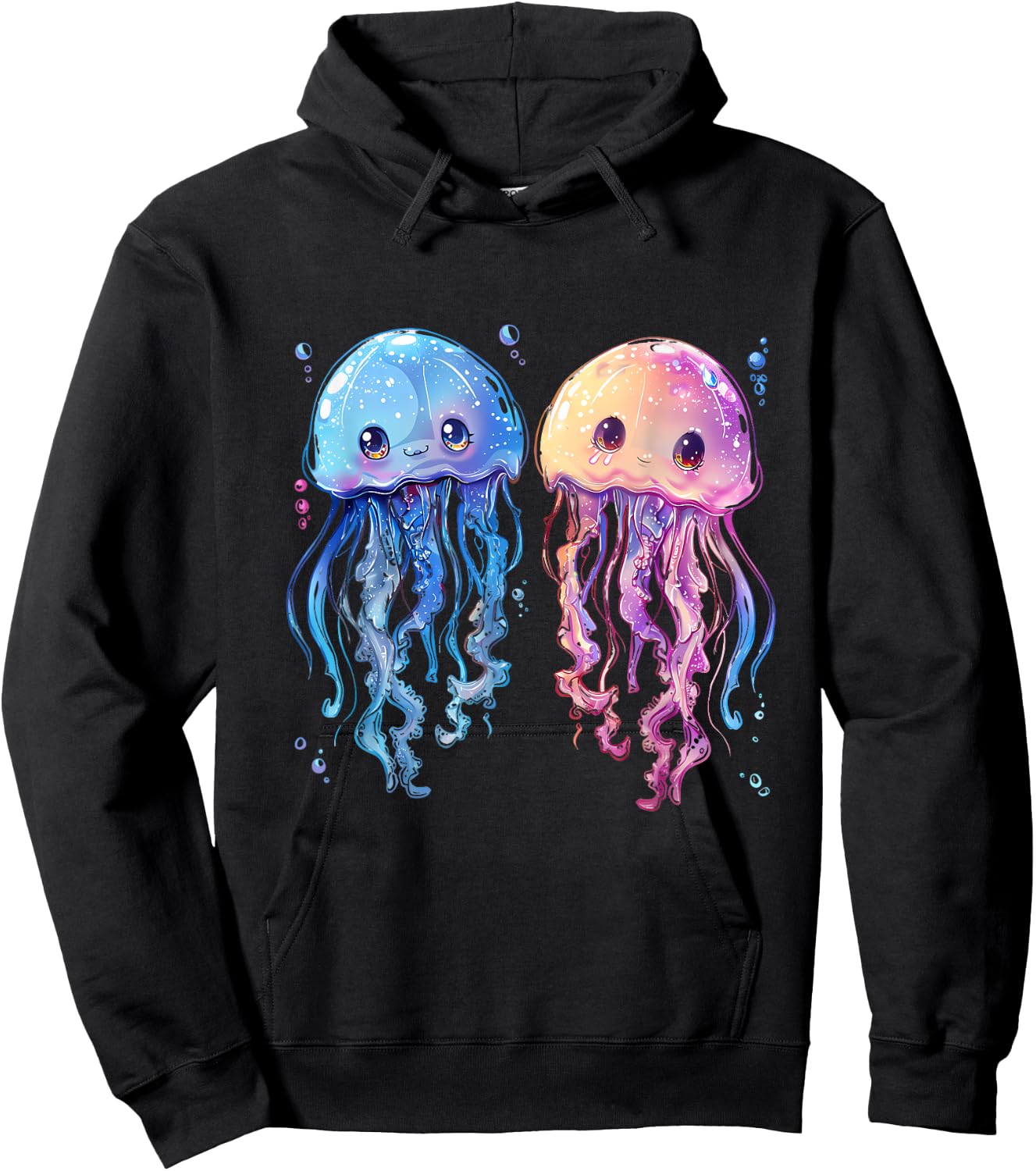 Jellyfish Marine Mammal Sea Ocean Animal Artwork Motif Hoodie - Hoodie | Black