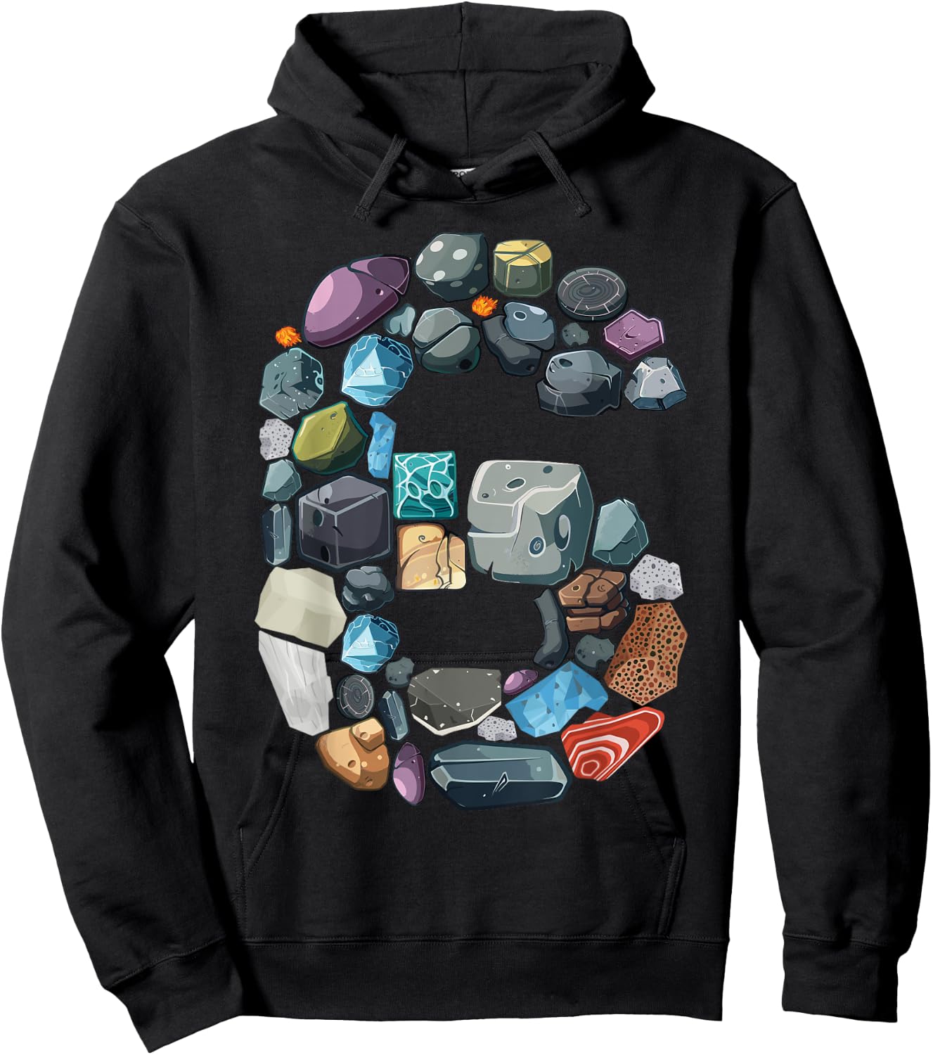 Geology 6 years Old Rock Collecting 6th Birthday Hoodie - Hoodie | Black