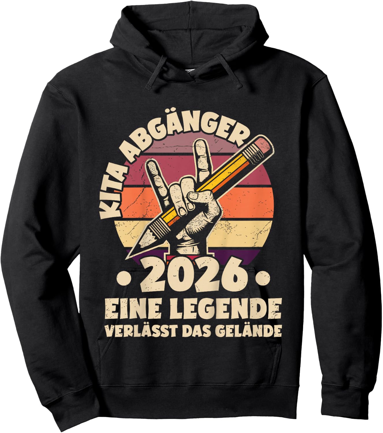 Kinder KITA Abgänger 2026 | Eine Legende verlässt das Gelände Hoodie - Hoodie | Black