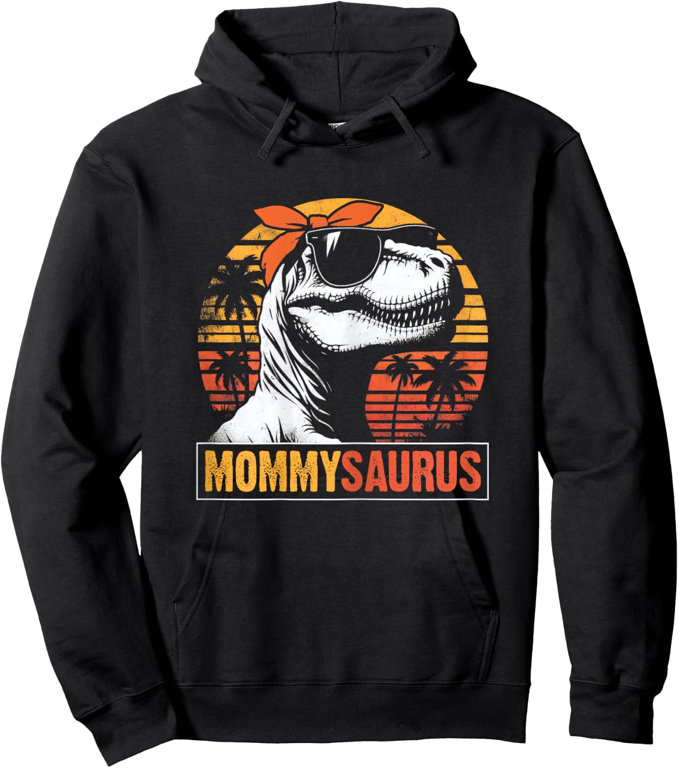 Mommysaurus Funny T rex Dinosaur Mommy Vintage Mothers Day Hoodie - Hoodie | Black