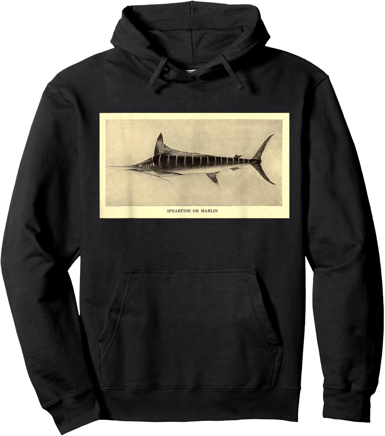 Atlantic Blue Marlin T Shirt Hoodie - Hoodie | Black