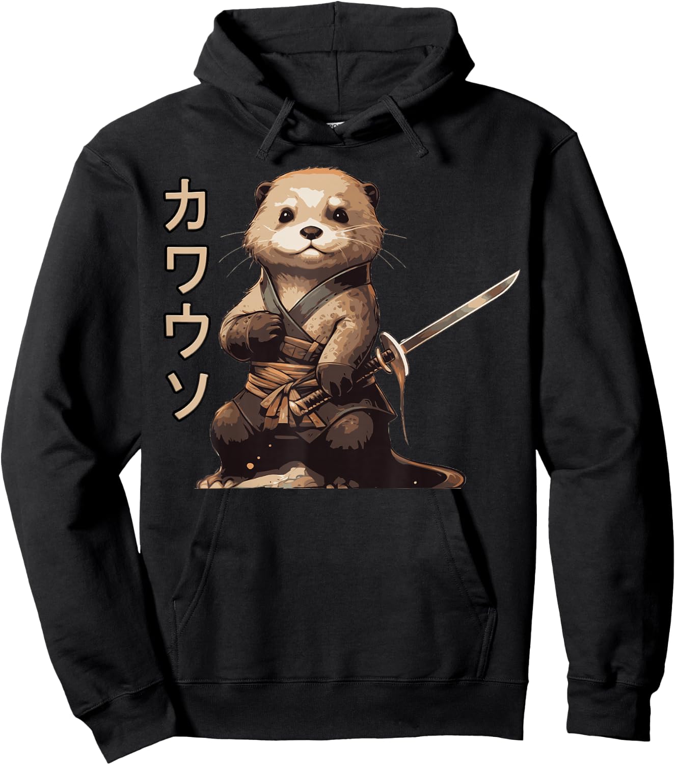 Cool Samurai Otter For Boys Girls Ninja Sea Otter Lover Hoodie - Hoodie | Black