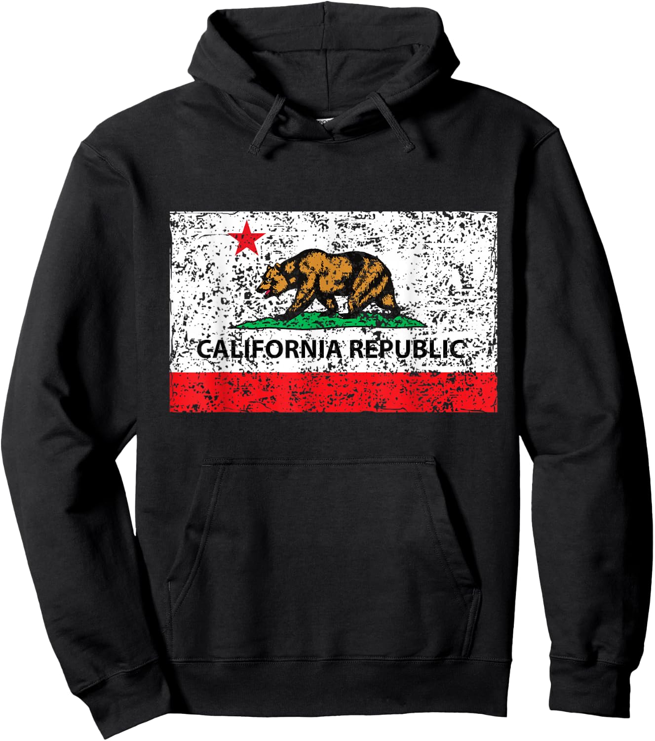 California Republic Cali Flag SoCal Norcal Cencal T Hoodie - Hoodie | Black
