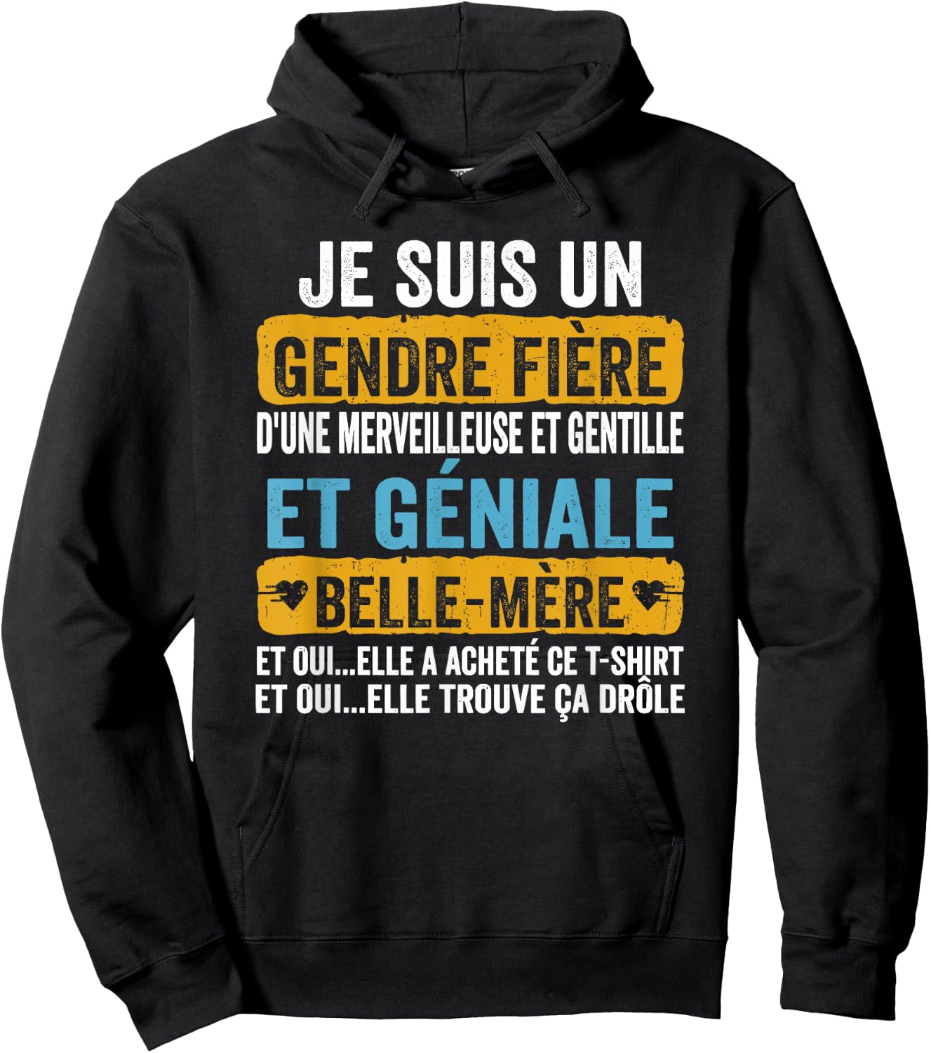 I am a proud son-in-law of a wonderful and kind and , Black, S Hoodie - Hoodie | Black