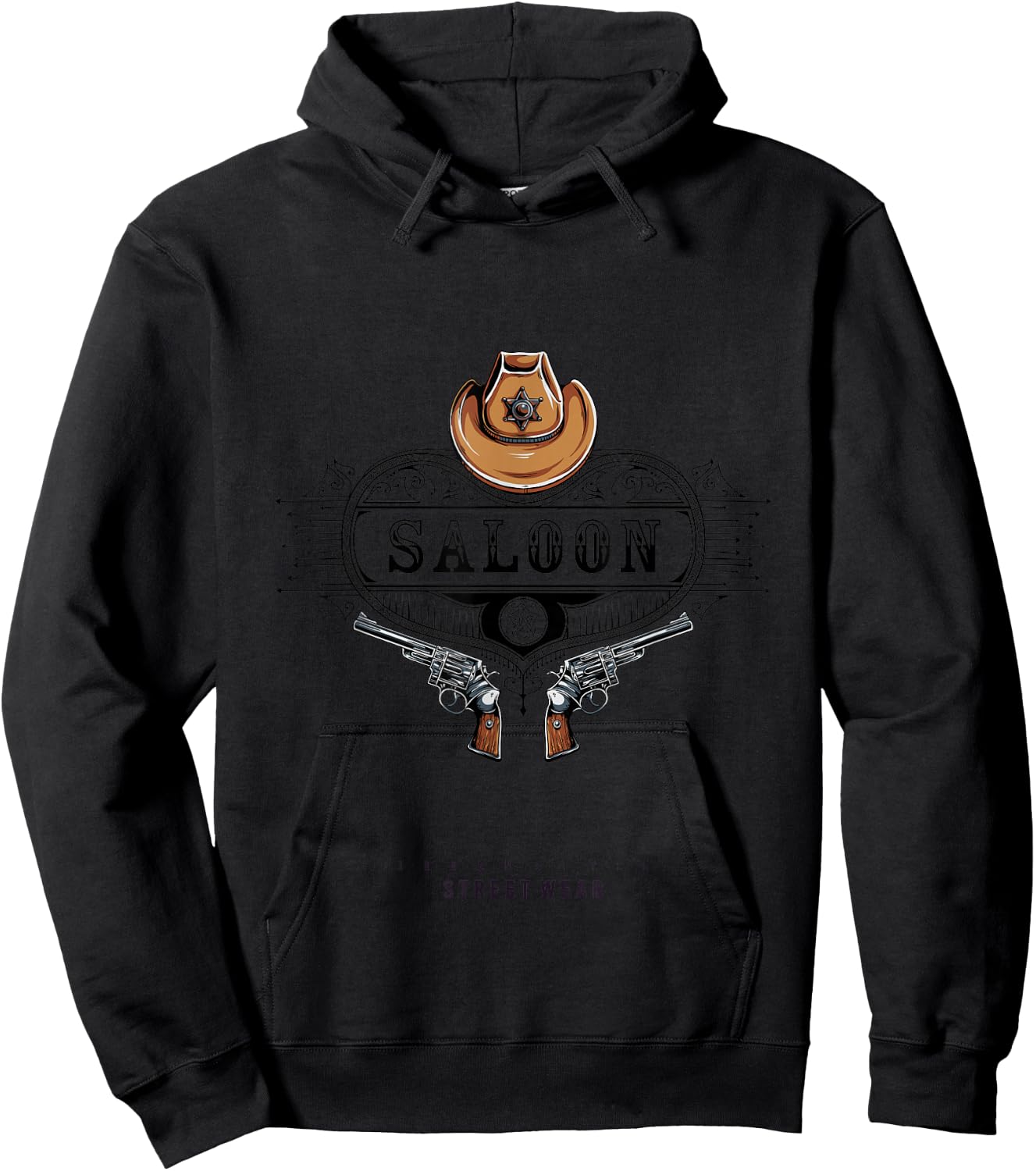 Wild West Saloon: Cowboy-Klassiker Hoodie - Hoodie | Black