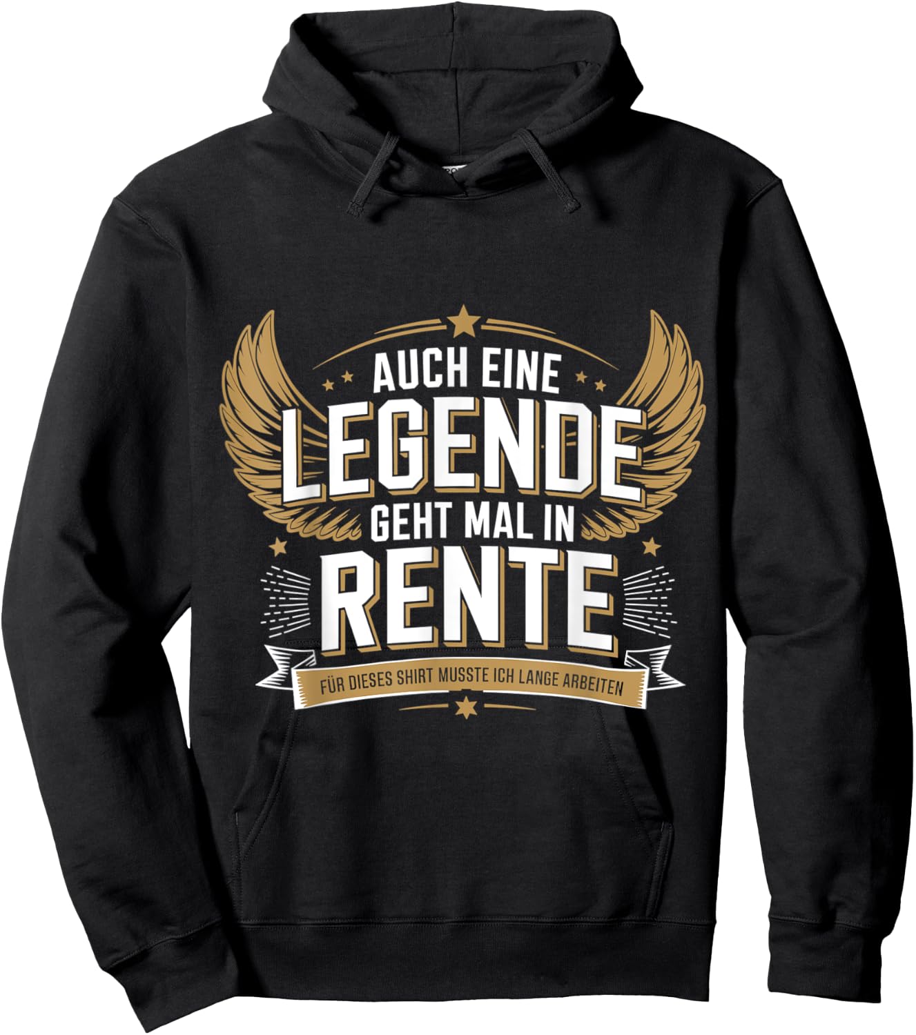 Auch Eine Legende Geht Mal In Rente Hoodie - Hoodie | Black