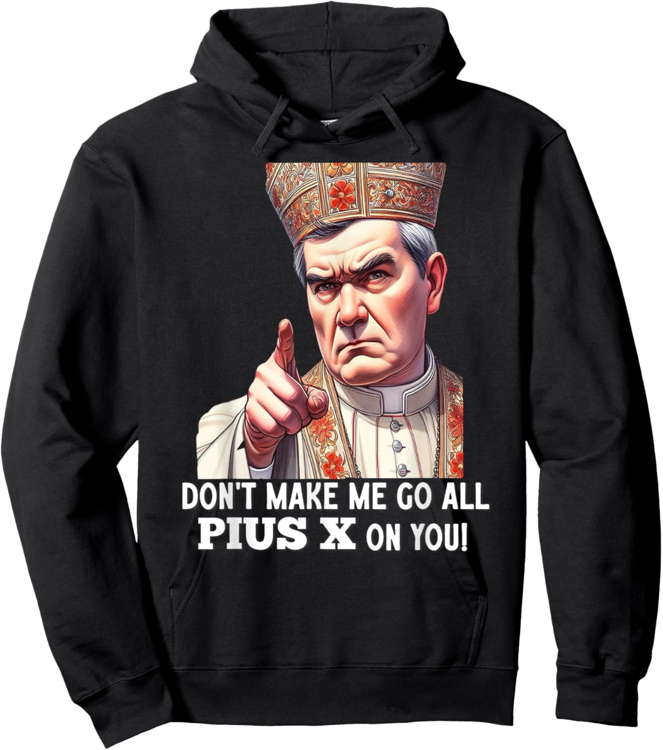 Pope St Pius X Traditional Latin Mass Catholic Saint Hoodie - Hoodie | Black