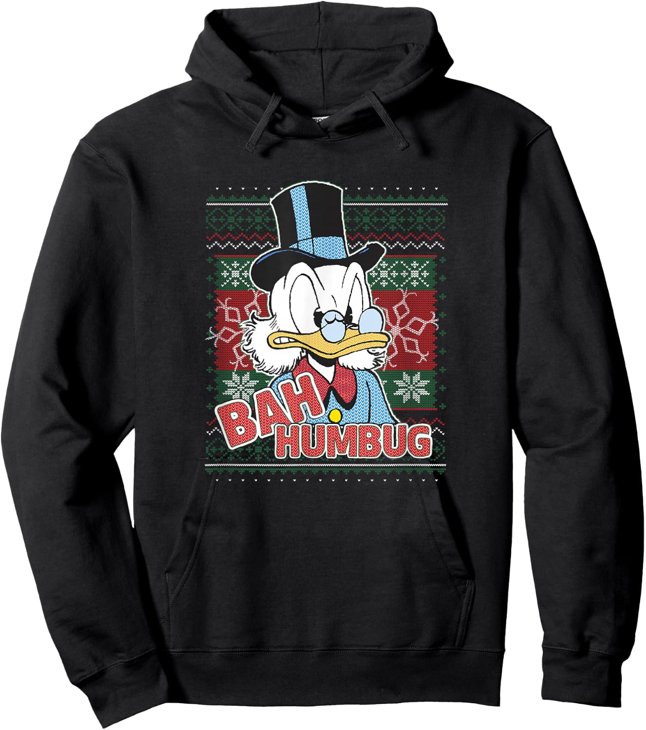 Disney DuckTales Christmas Scrooge McDuck Bah Humbug Small Hoodie - Hoodie | Black