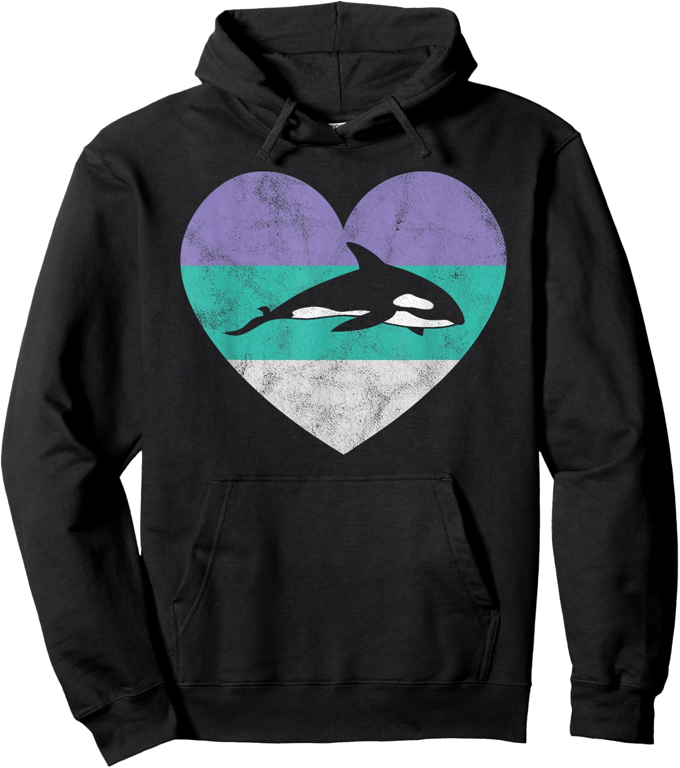 Killer Whale Orca Gift & Girls Retro Cute Hoodie - Hoodie | Black