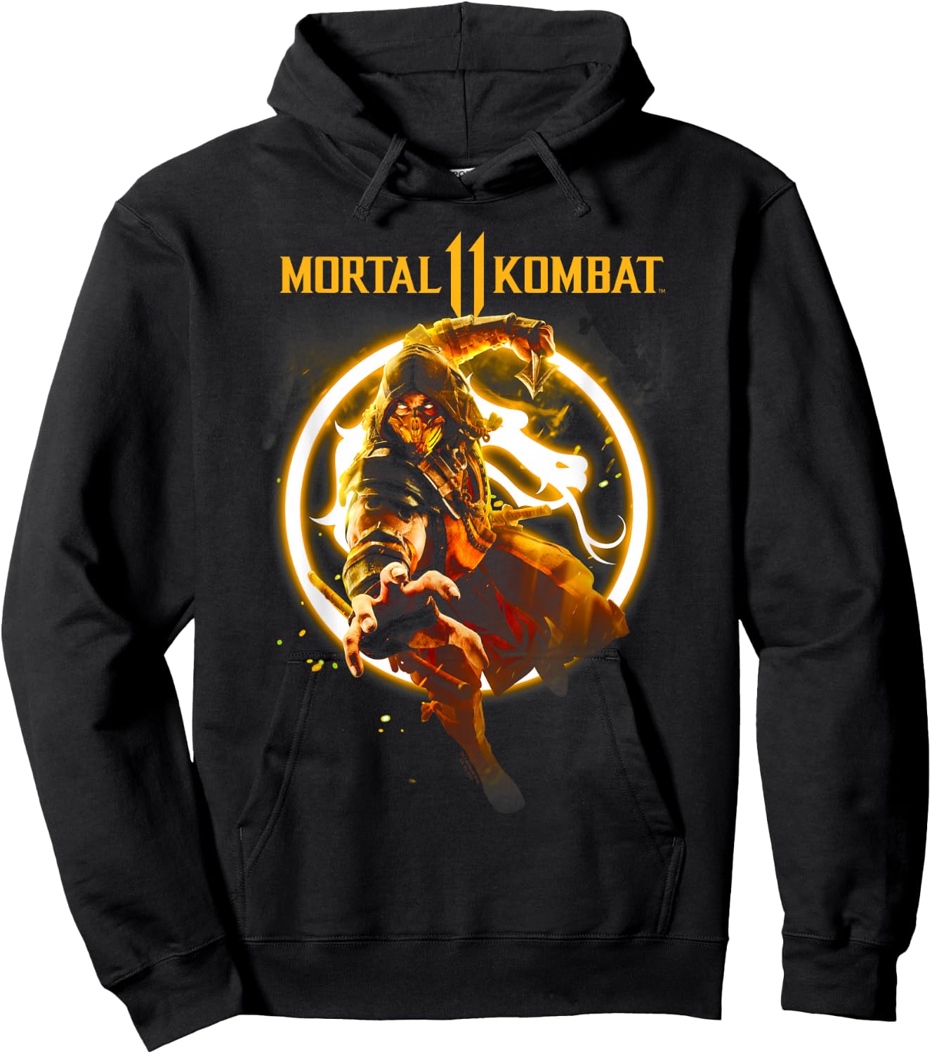 Mortal Kombat 11 Scorpion Flames Hoodie - Hoodie | Black