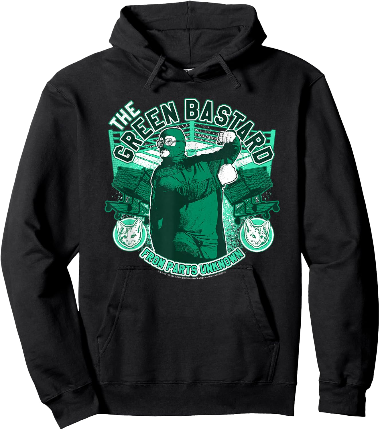 Ripple Junction x Trailer Park Boys The Green Wrestler , Black, S Hoodie - Hoodie | Black