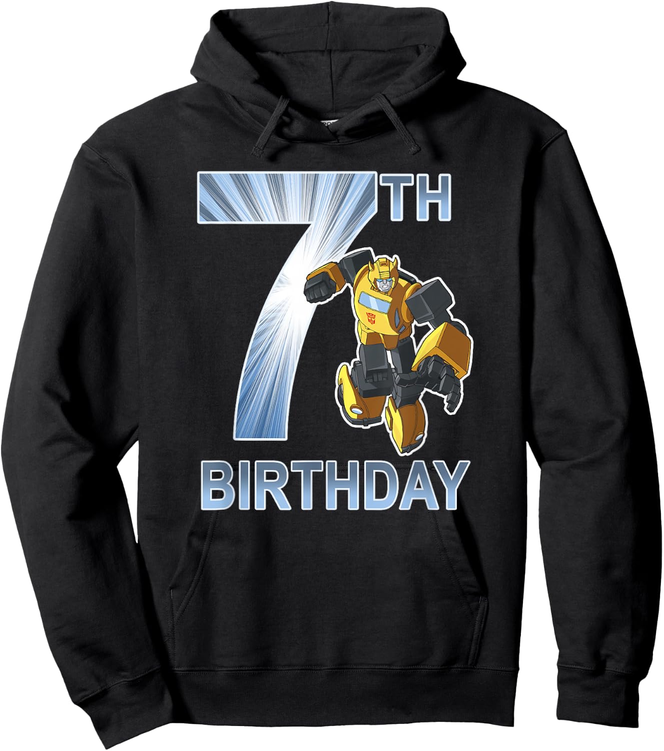 Transformers Bumblebee 7th Birthday Light Shine Fill Poster - Transformers - Kinder - - Kurzarm - - Schwarz - S Hoodie - Hoodie | Black