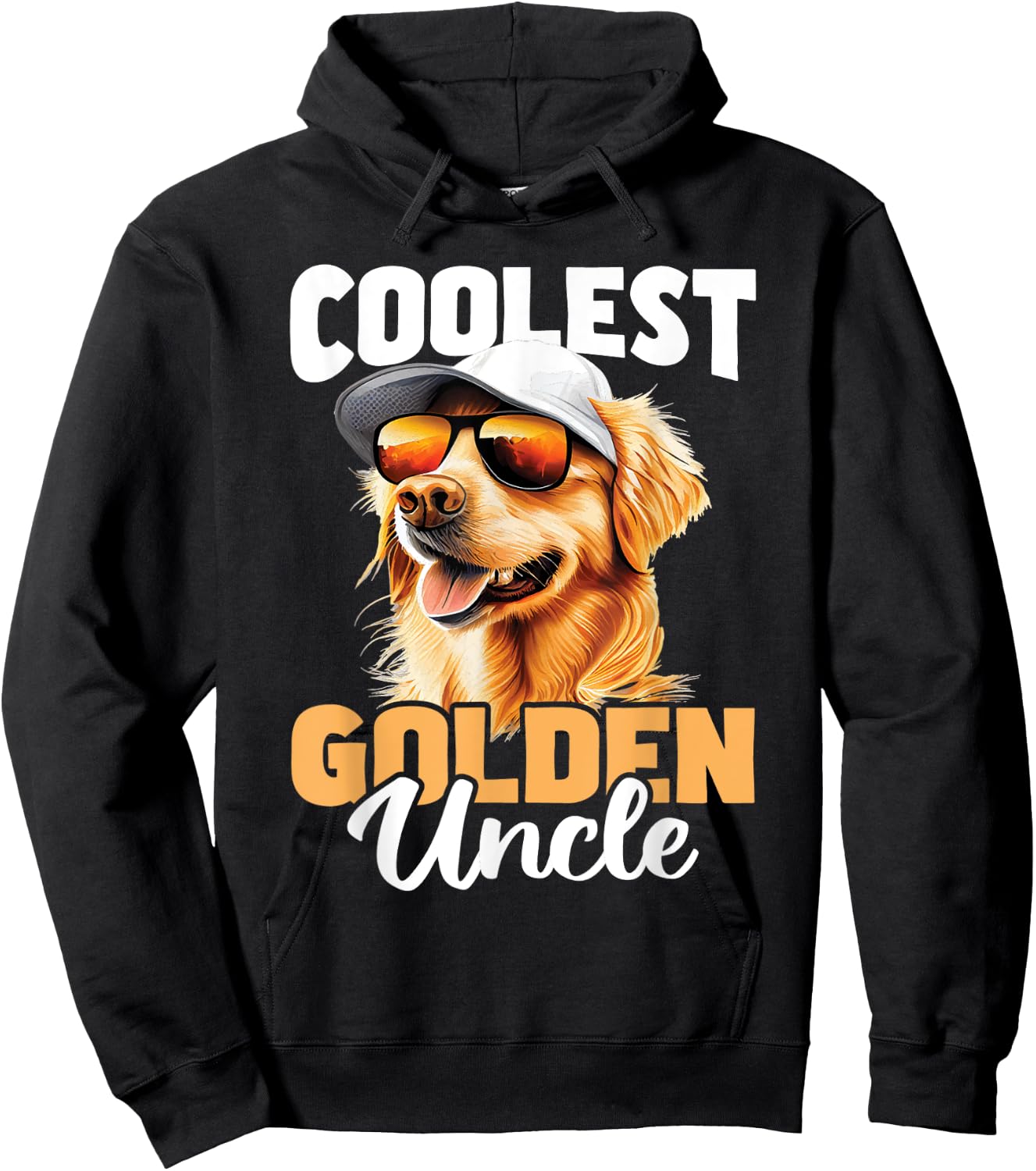 Coolest Golden Uncle - Dog Lover Pet Trainer Canine Men Women Girls Kids Hoodie - Hoodie | Black