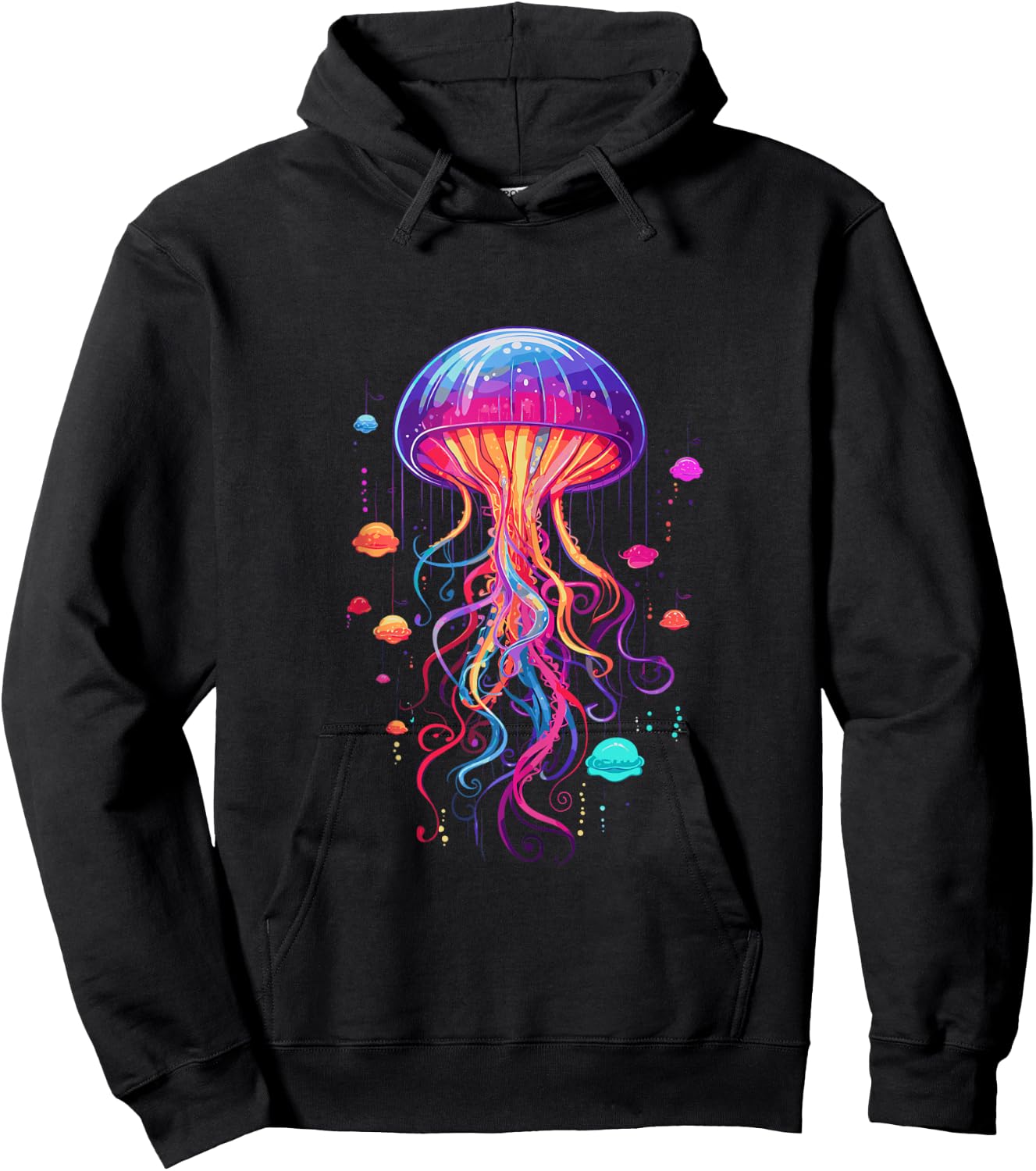 Jellyfish Ocean Animal Scuba Diving Rainbow Jelly Fish Hoodie - Hoodie | Black