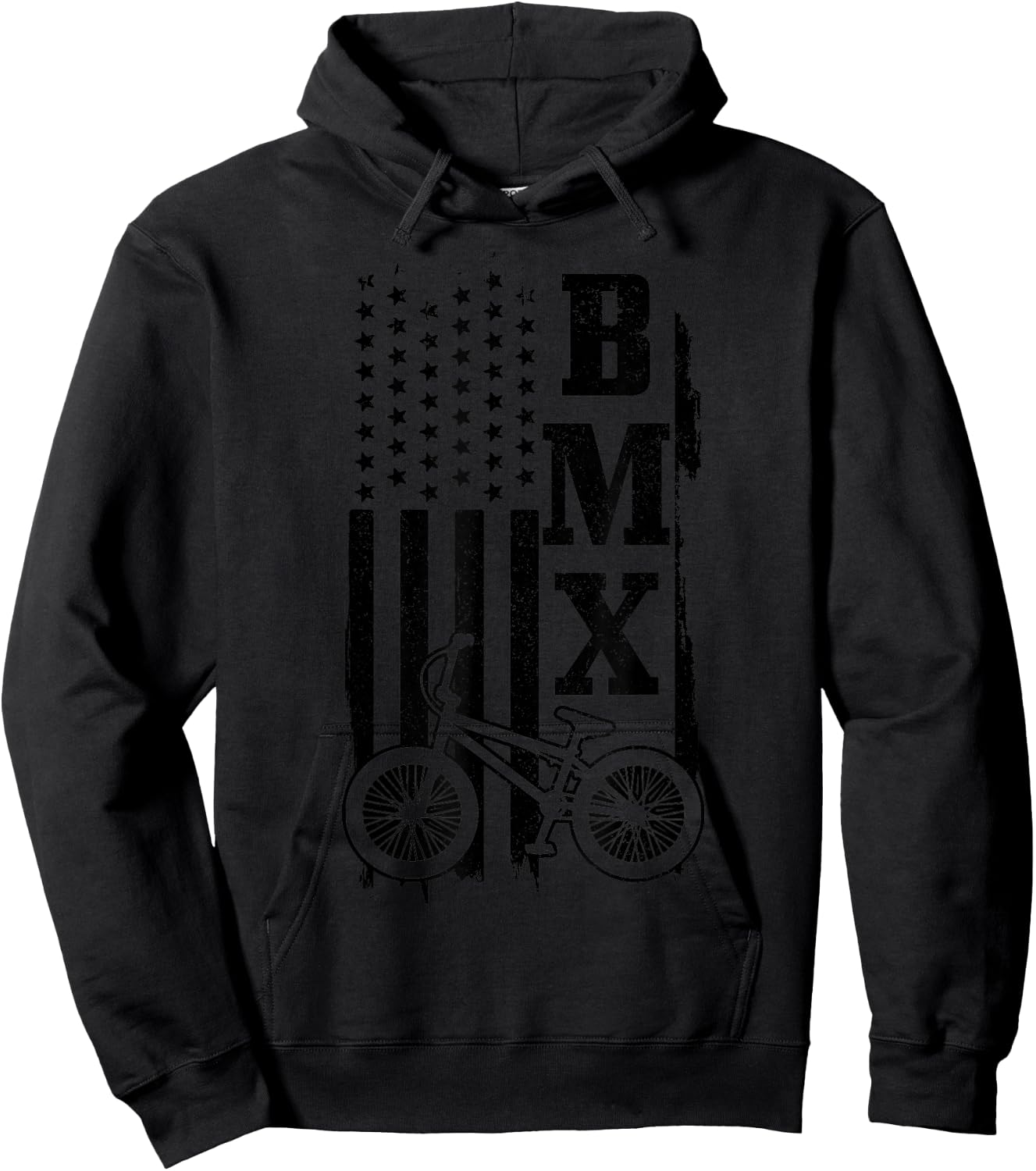 BMX American Flag Patriotic Bike Hoodie - Hoodie | Black