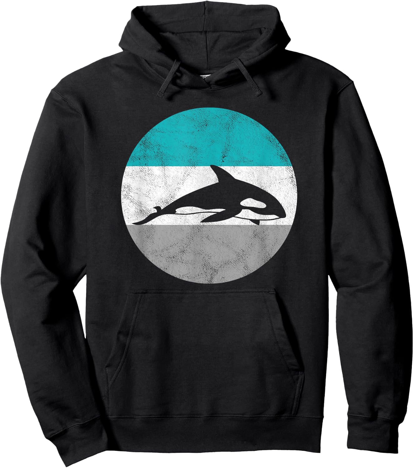 Orca Killer Whale Retro Gift Women Boys & Girls Hoodie - Hoodie | Black