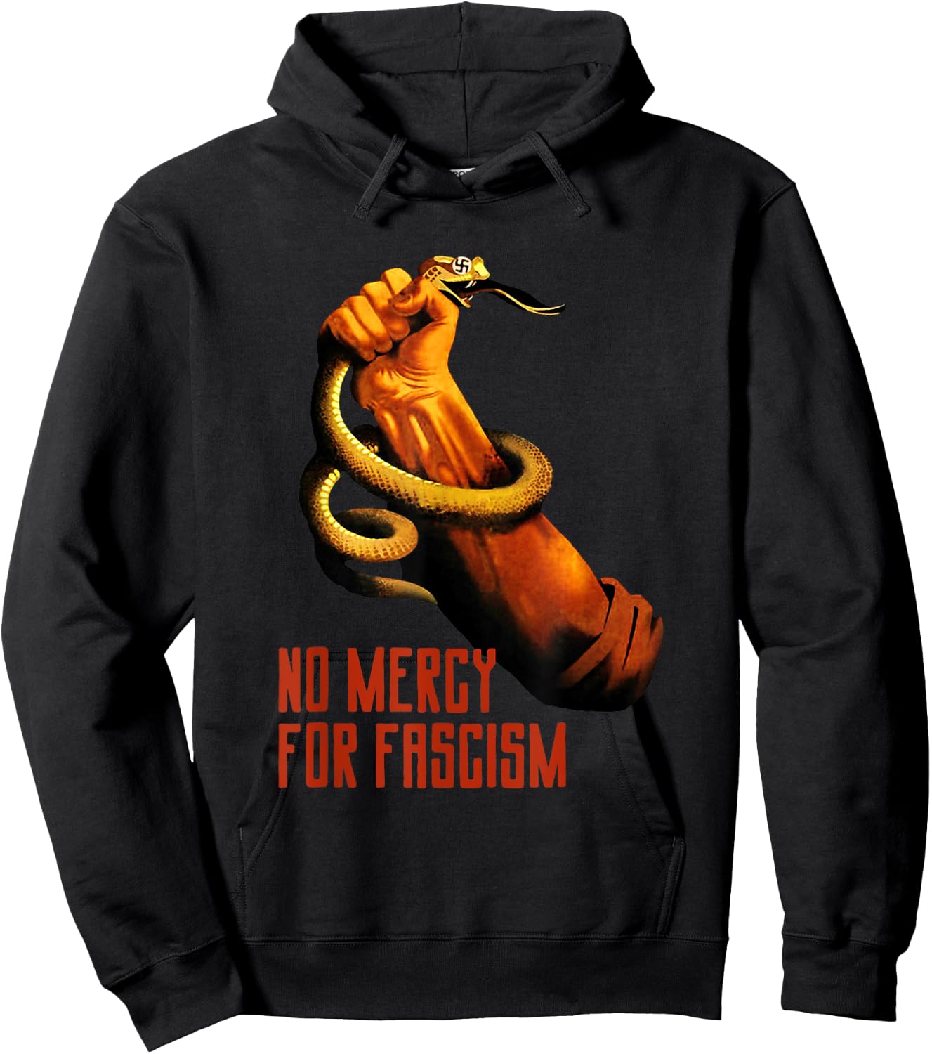 No Mercy for Fascism Hoodie - Hoodie | Black