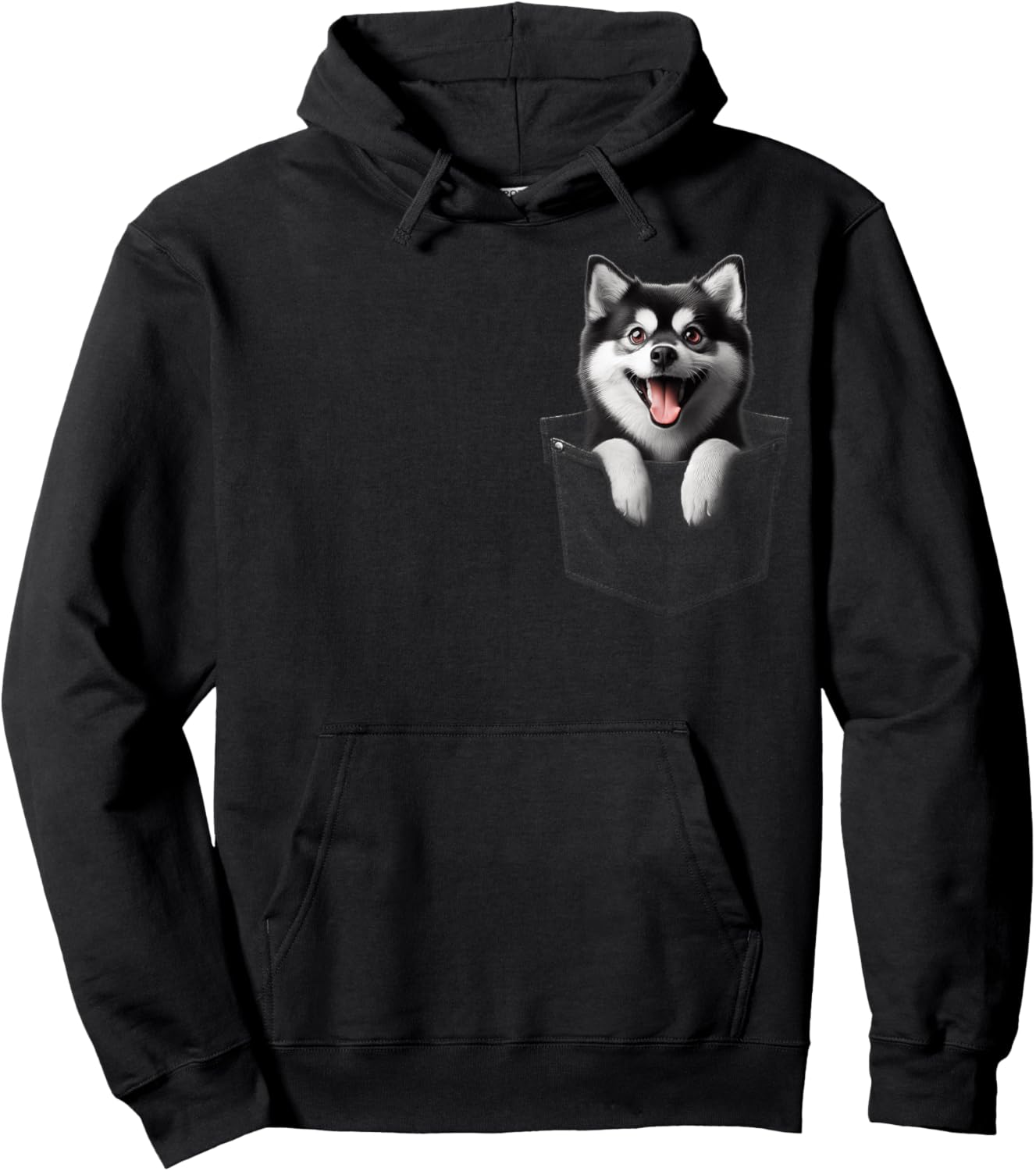 Pocket Alaskan Klee Kai Cute Dog Lover Owner Gift Hoodie - Hoodie | Black