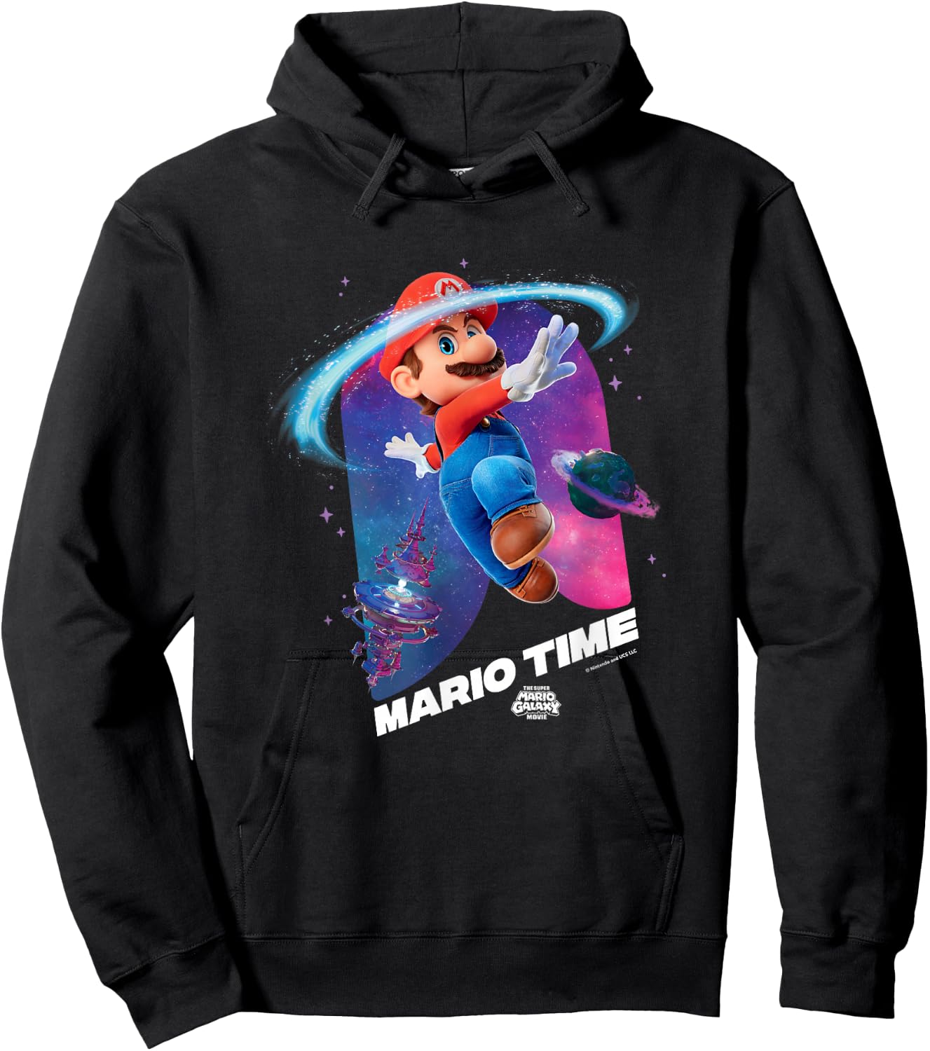 The Super Mario Galaxy Movie Mario Time Hoodie - Hoodie | Black