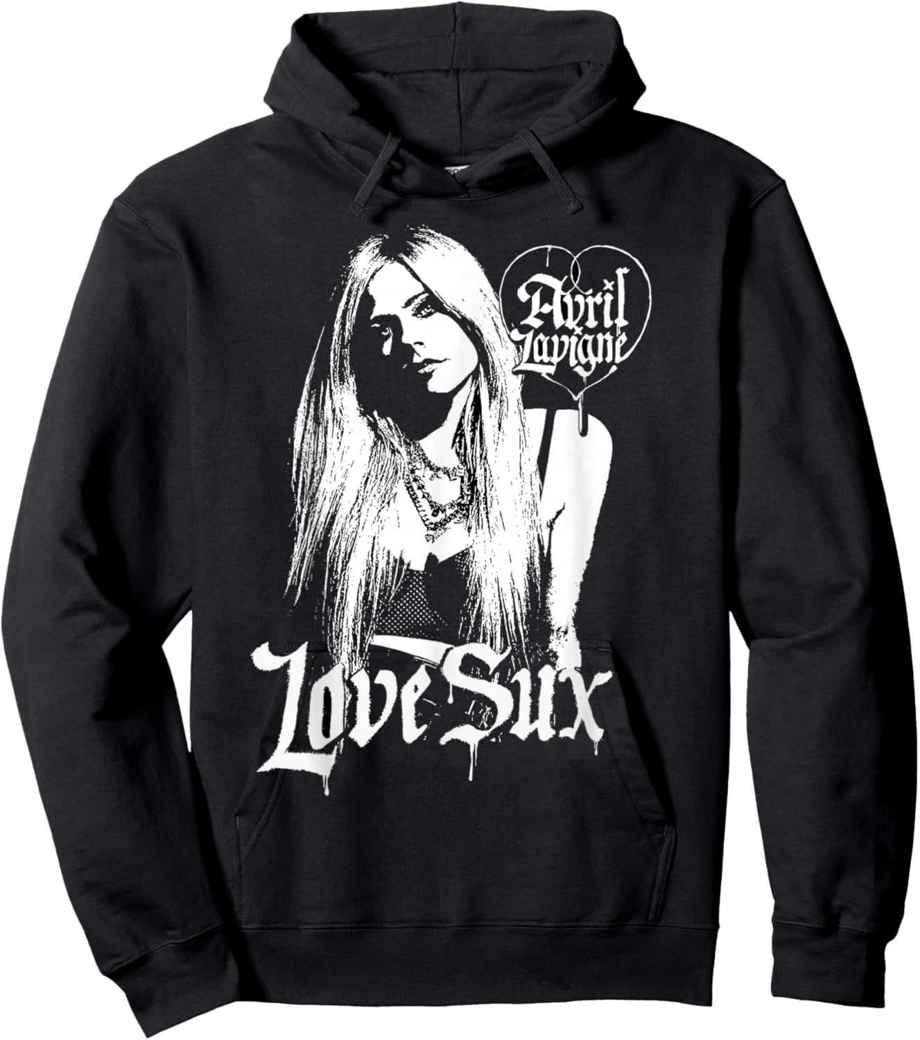 Official Avril Lavigne Love Sux , black Hoodie - Hoodie | Black