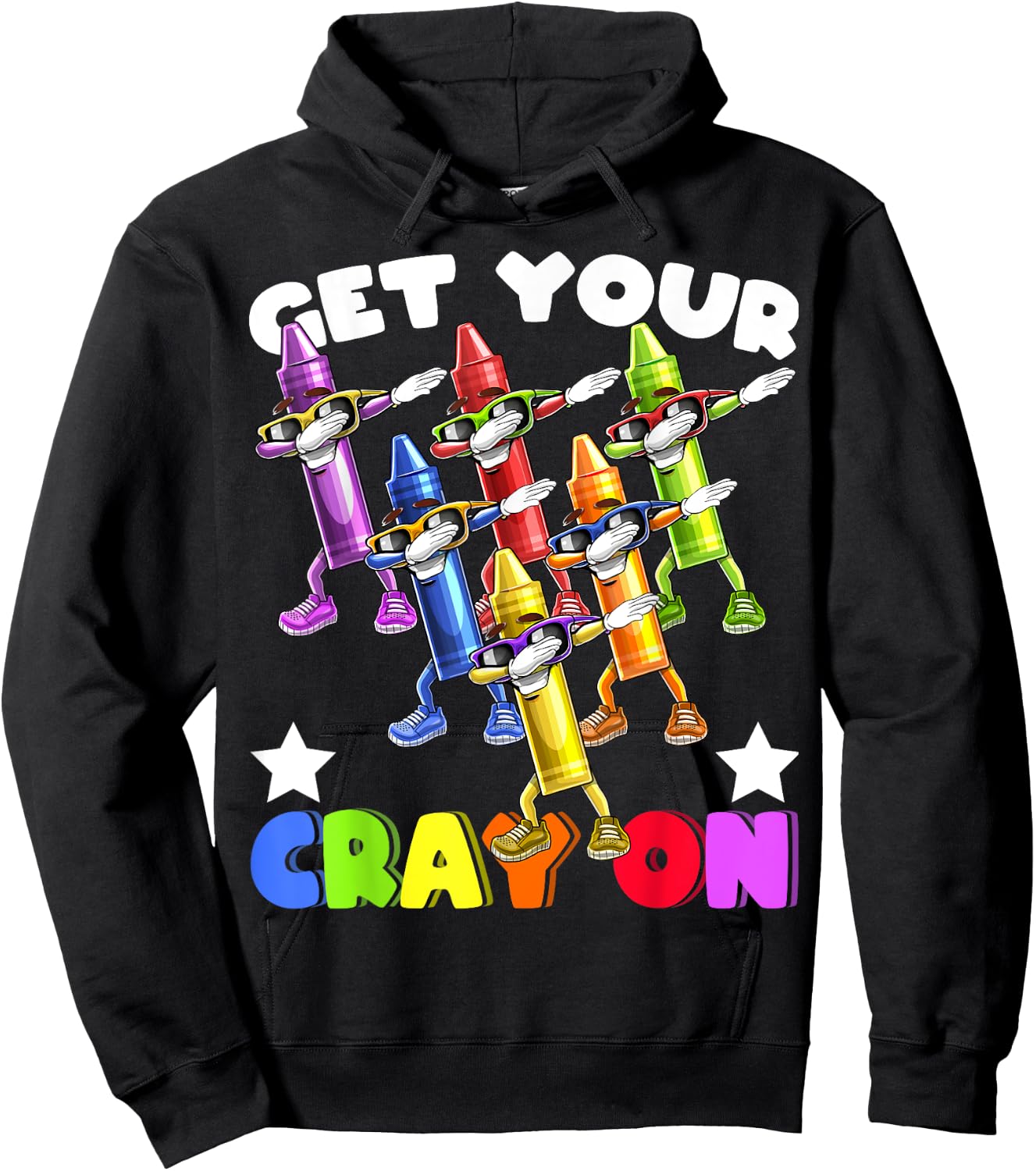 Get Your Cray On Dabbing Crayons Back to School Shirt Kids Hoodie - Hoodie | Black