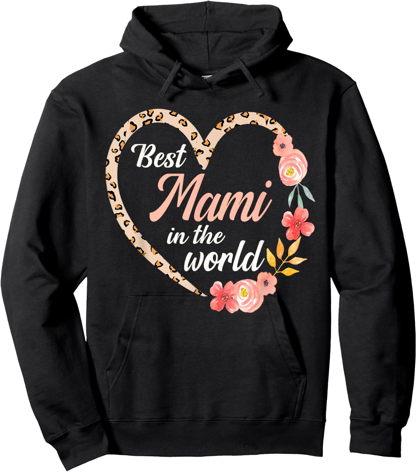 Best Mami In The World Spanish Mom Mother´s Day Heart Hoodie - Hoodie | Black