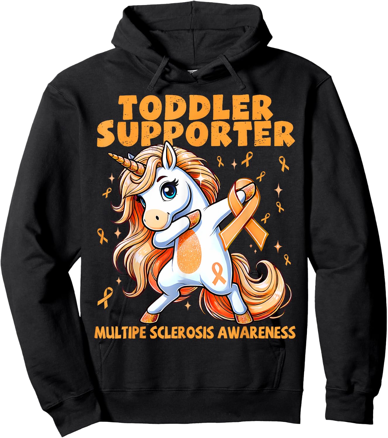 Kids Toddler Supporter Unicorn Multiple Sclerosis Awareness Hoodie - Hoodie | Black