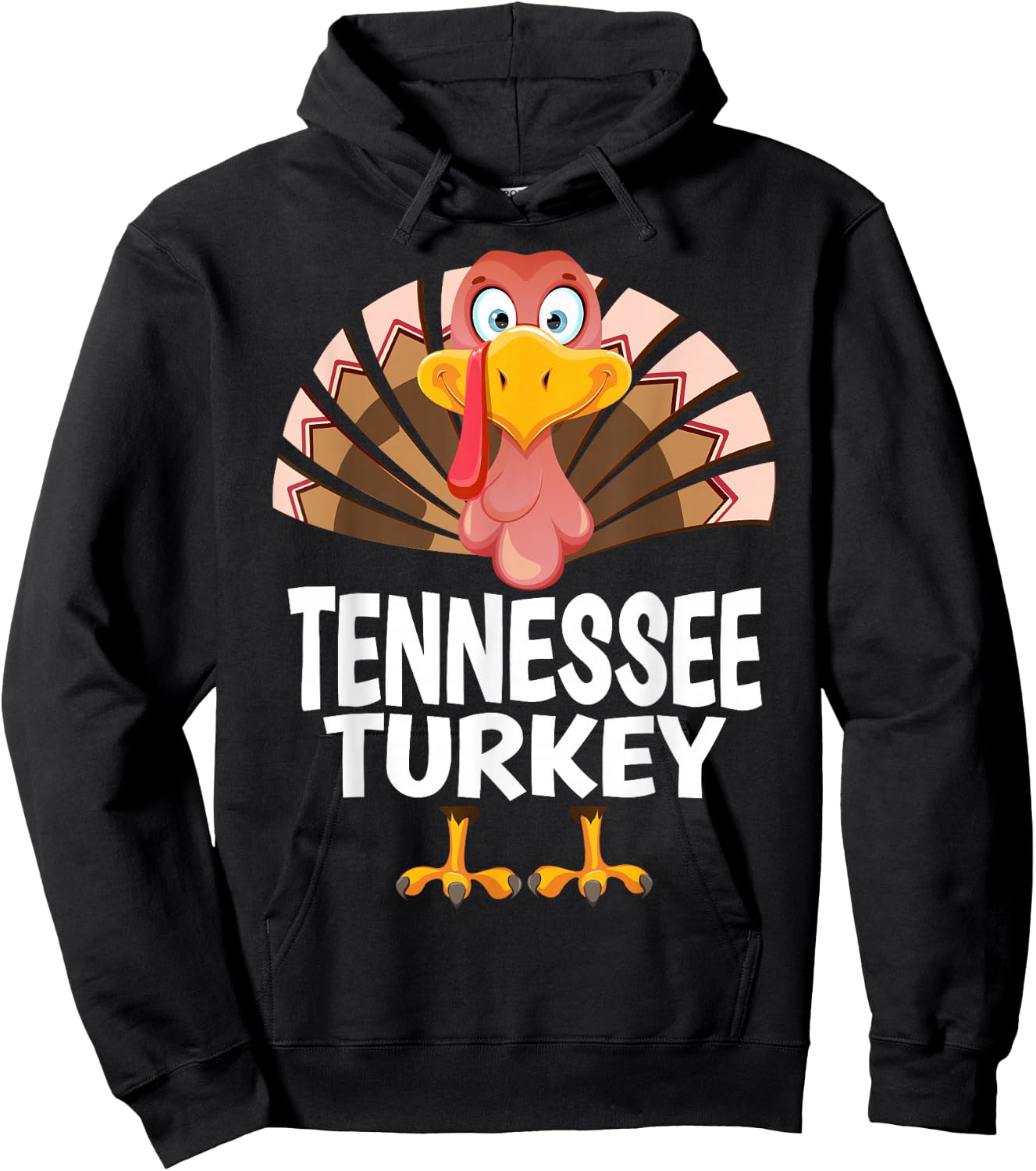 Thanksgiving Tennessee Turkey Matching Pajama Hoodie - Hoodie | Black
