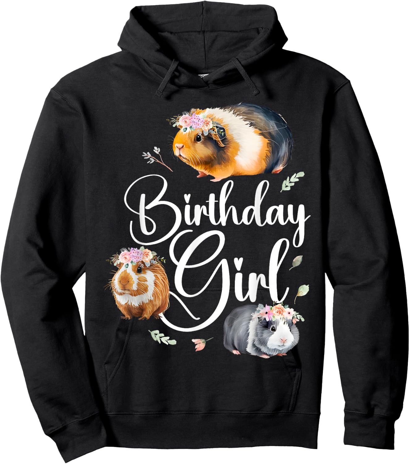 Guinea Pig Birthday Girl Hoodie - Hoodie | Black