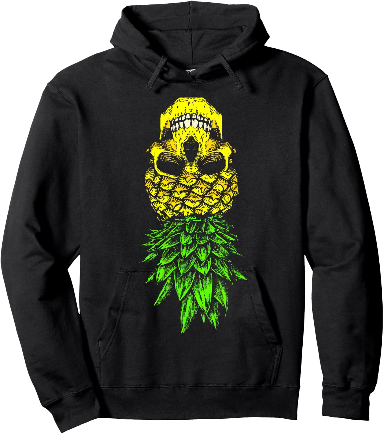 Retro Upside Down Pineapple Skull Swingers Adult Party Hoodie - Hoodie | Black