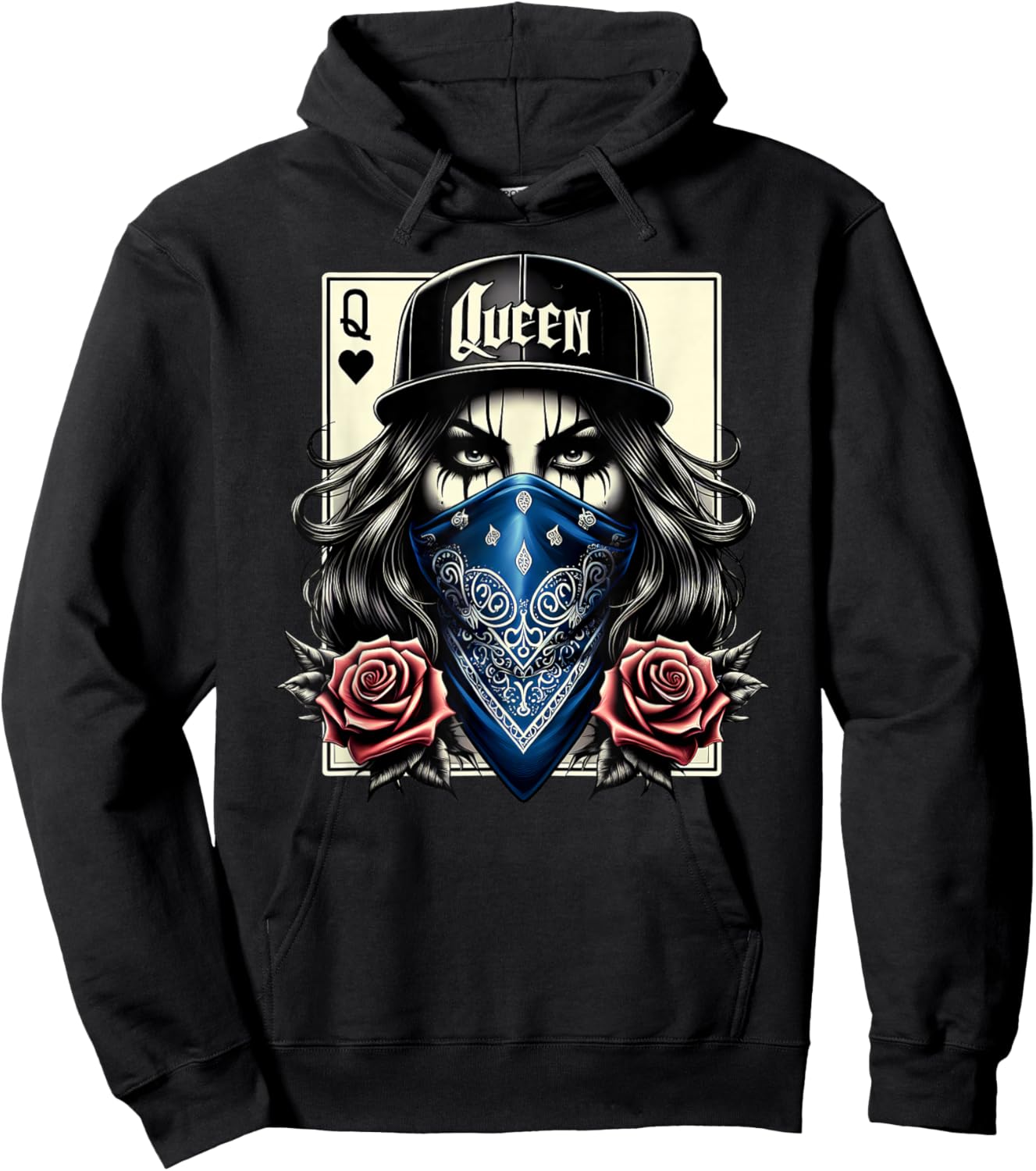 Camisa Chicana Cute Chicano Cholo Art Gangster Clown Latina Hoodie - Hoodie | Black