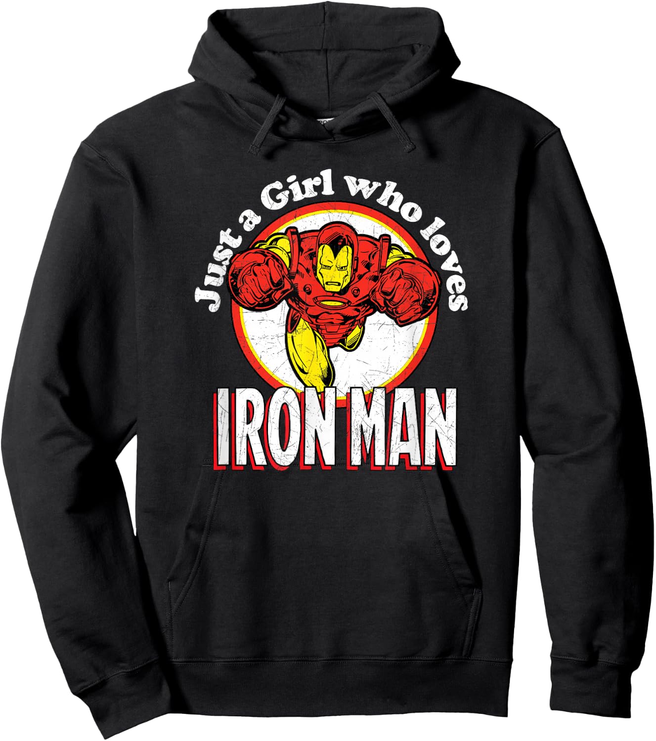 Marvel Avengers Comic Just A Girl Who Loves Iron Man Hoodie - Hoodie | Black