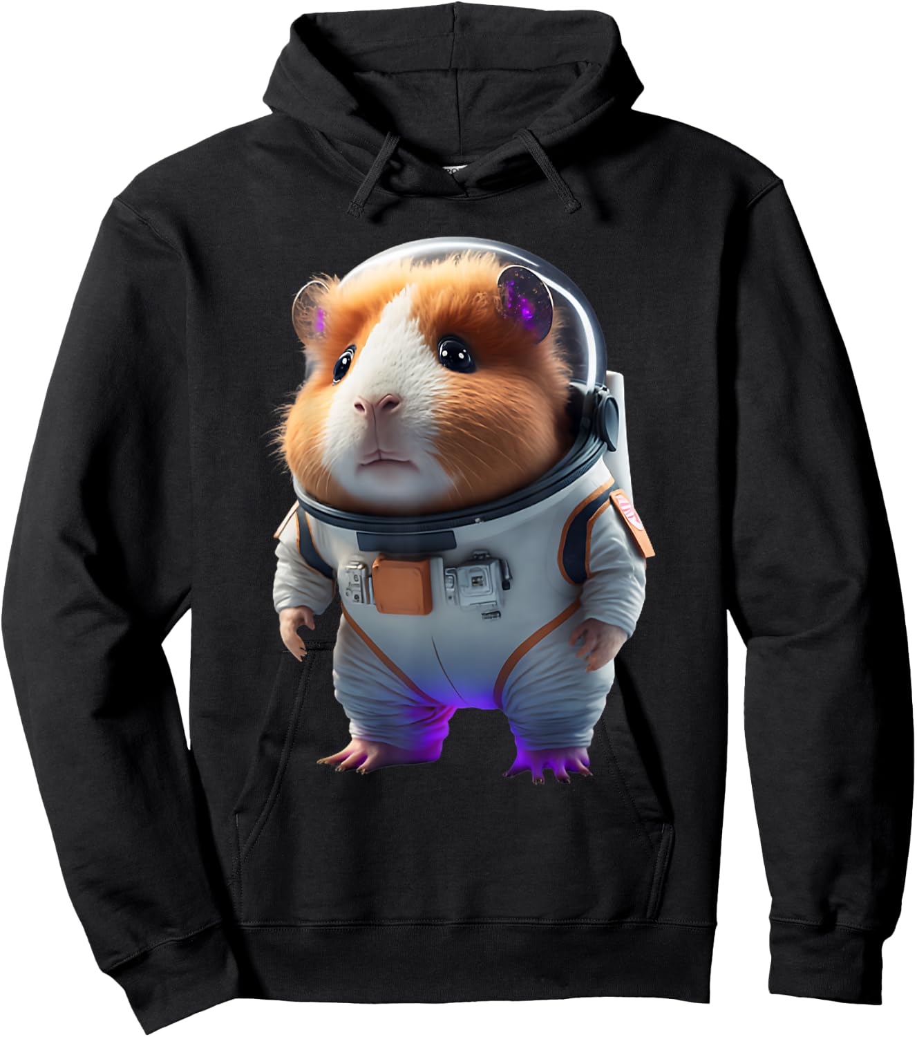 Guinea Pig Shirt Astronaut Furry Potato Guinea Pig Funny Hoodie - Hoodie | Black