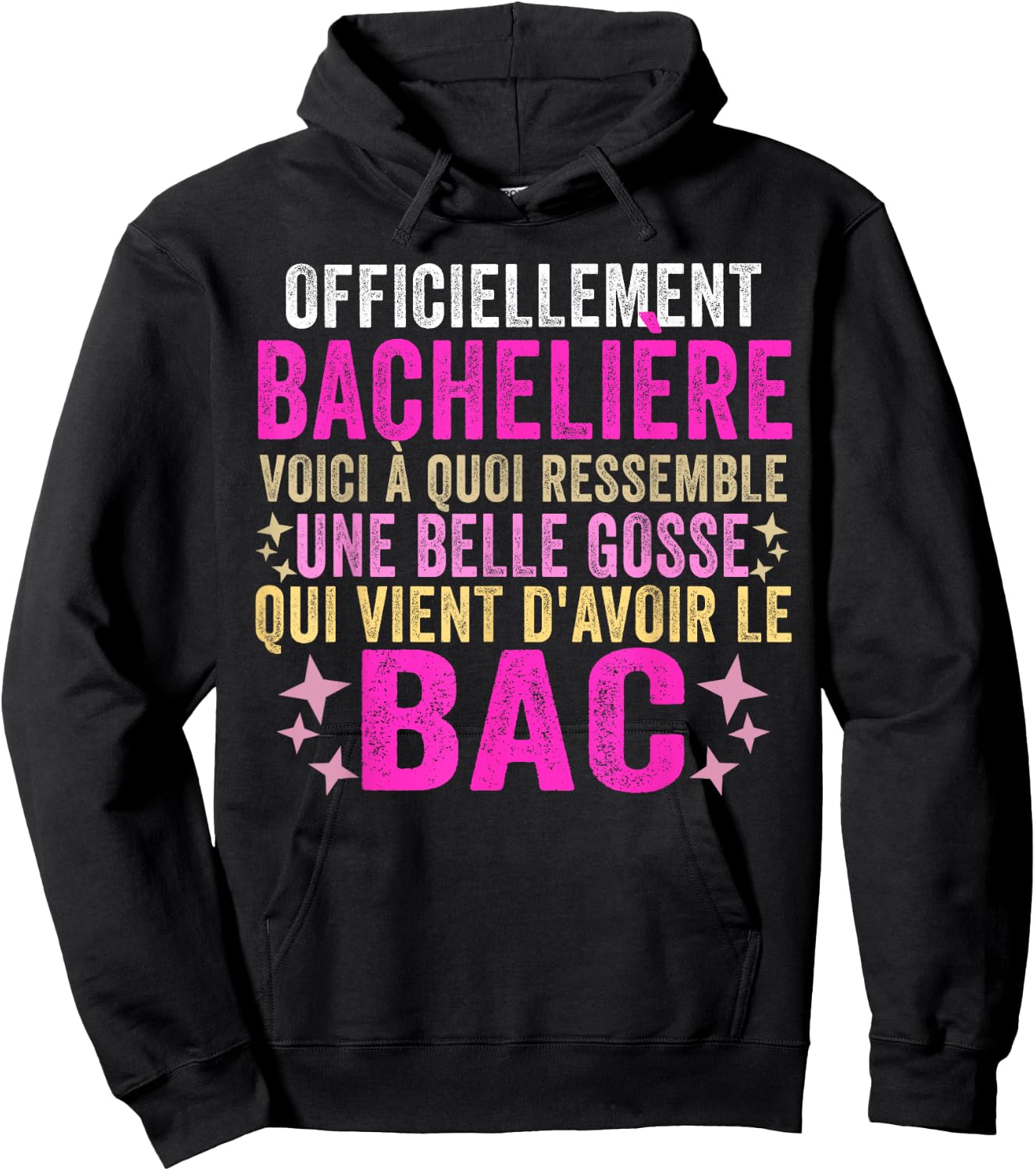 Bachelor 2024 baccalaureate congratulation bac 2024 humour , Black Hoodie - Hoodie | Black