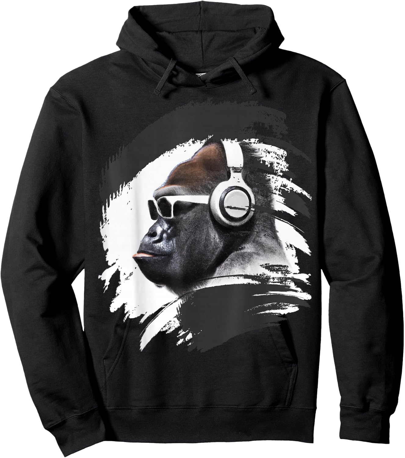 Cool Silver Back Gorilla , gray Hoodie - Hoodie | Black