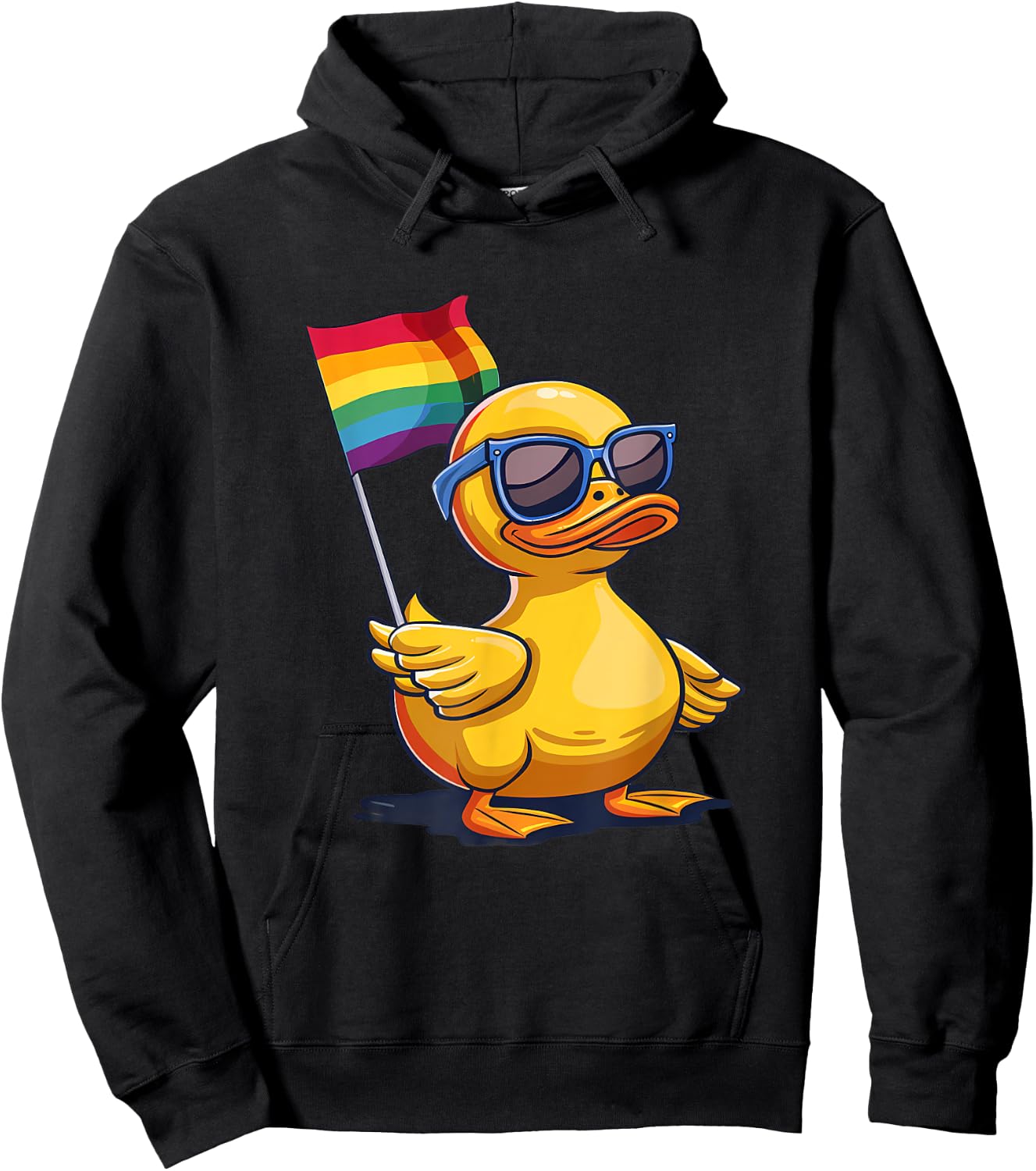 LGBT Rubber Duck Rainbow LGBT Parade LGBTQ Gay Pride Month Hoodie - Hoodie | Black
