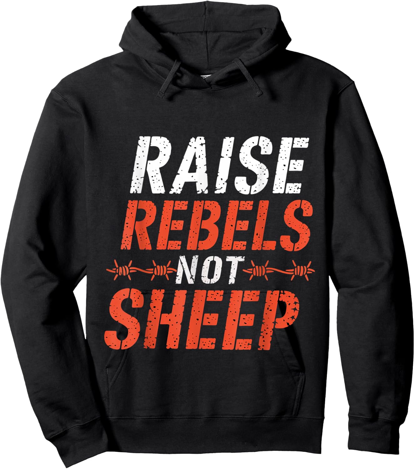 Raise Rebels Not Sheep Independent Motivation Hoodie - Hoodie | Black