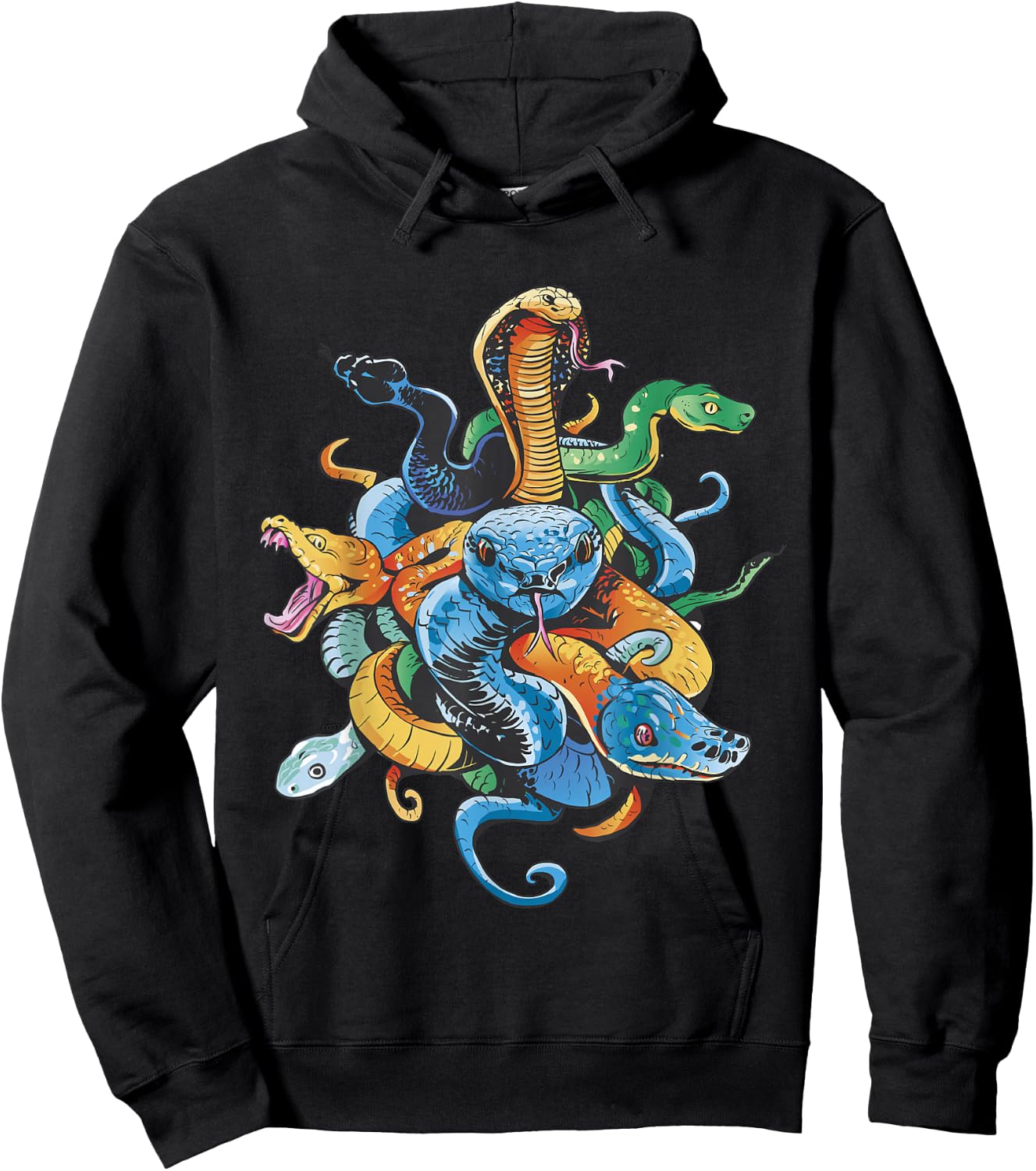 Schlange Tiermotiv Reptilien Tier Schlange Hoodie - Hoodie | Black