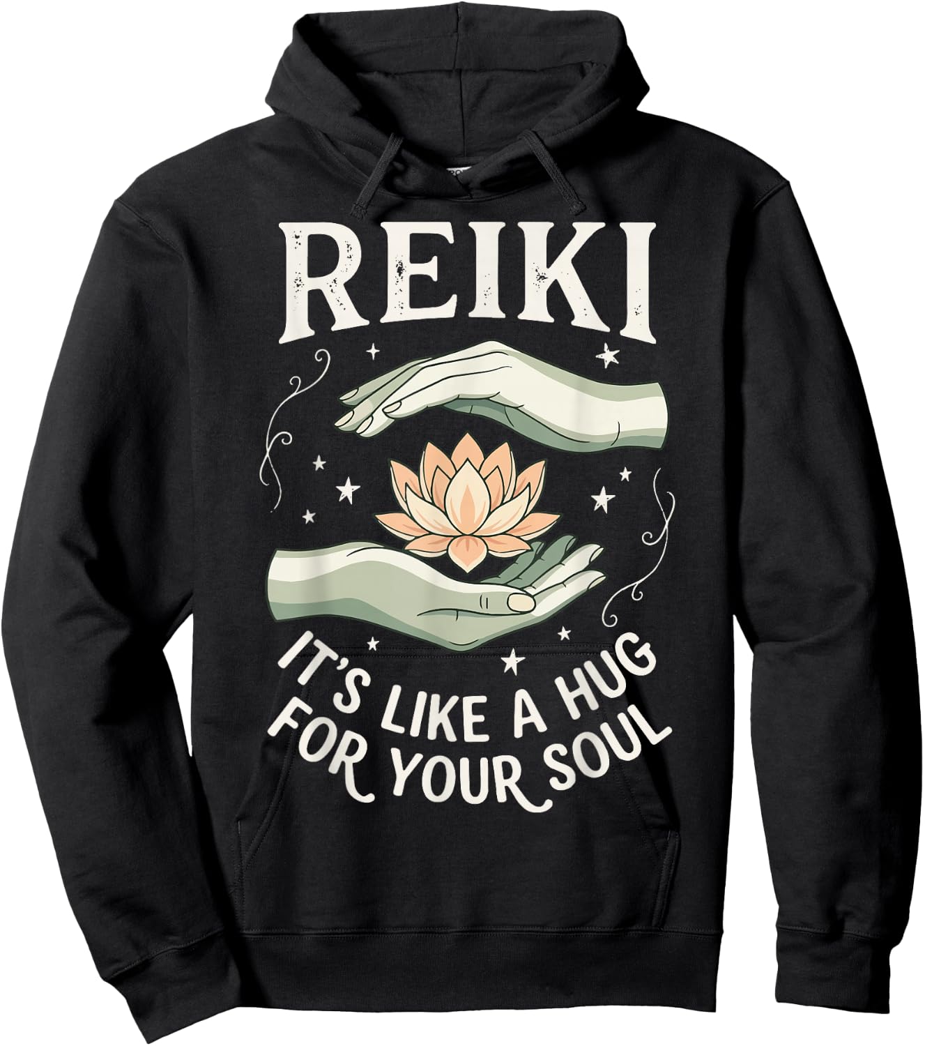 Reiki It's Like A Hug for Your Soul Hoodie - Hoodie | Black