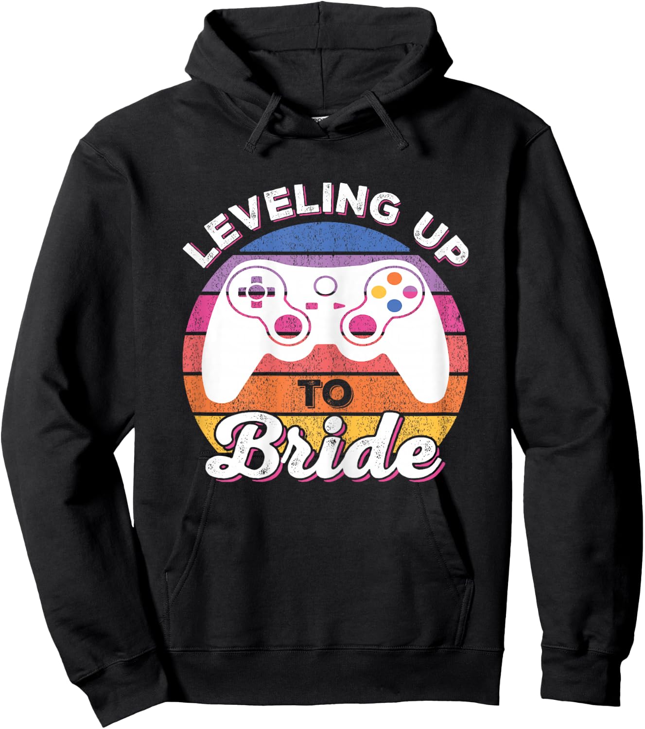 Soon To Be Wife Vintage Video Gaming Leveling Up To Bride Hoodie - Hoodie | Black