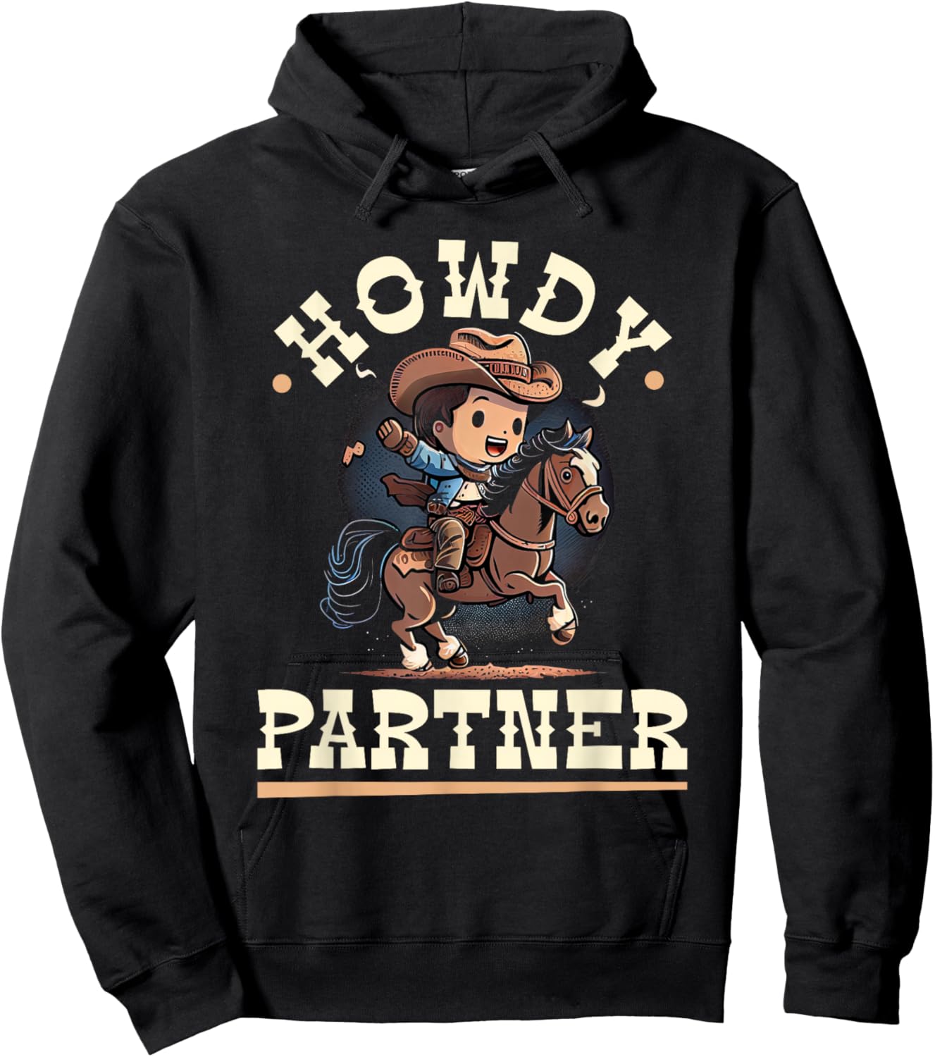 Howdy Partner, Cowboy Rodeo Kleinkind Jungen Hoodie - Hoodie | Black