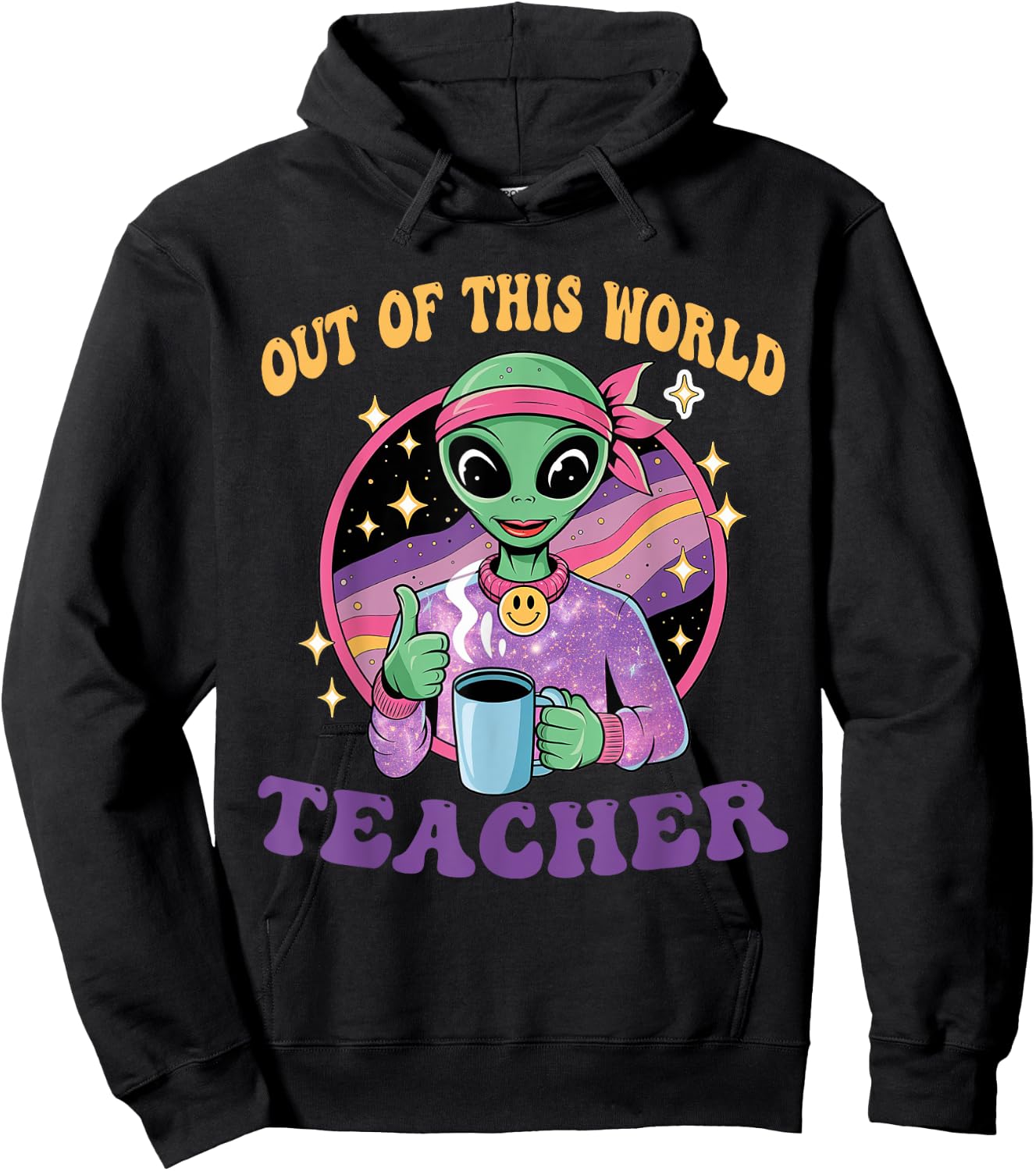 Out of this world funny alien - Space teacher school Hoodie - Hoodie | Black