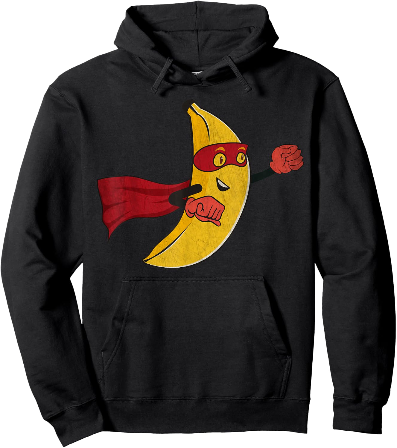 Funny Banana Superhero Cartoon Hero Fruit Avenger Costume Hoodie - Hoodie | Black