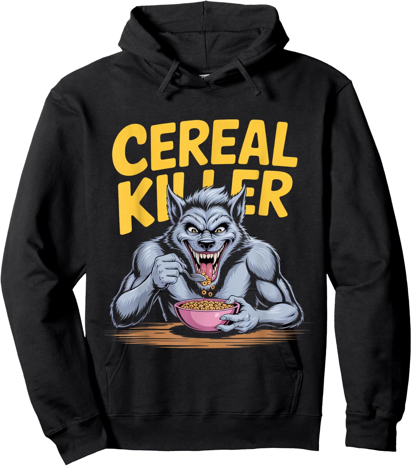Cereal Killer Funny Halloween Horror Movie Masked Man Hoodie - Hoodie | Black