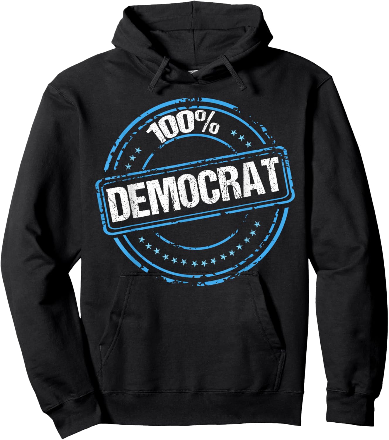 100% Democrat Cool Democratic Party Hoodie - Hoodie | Black