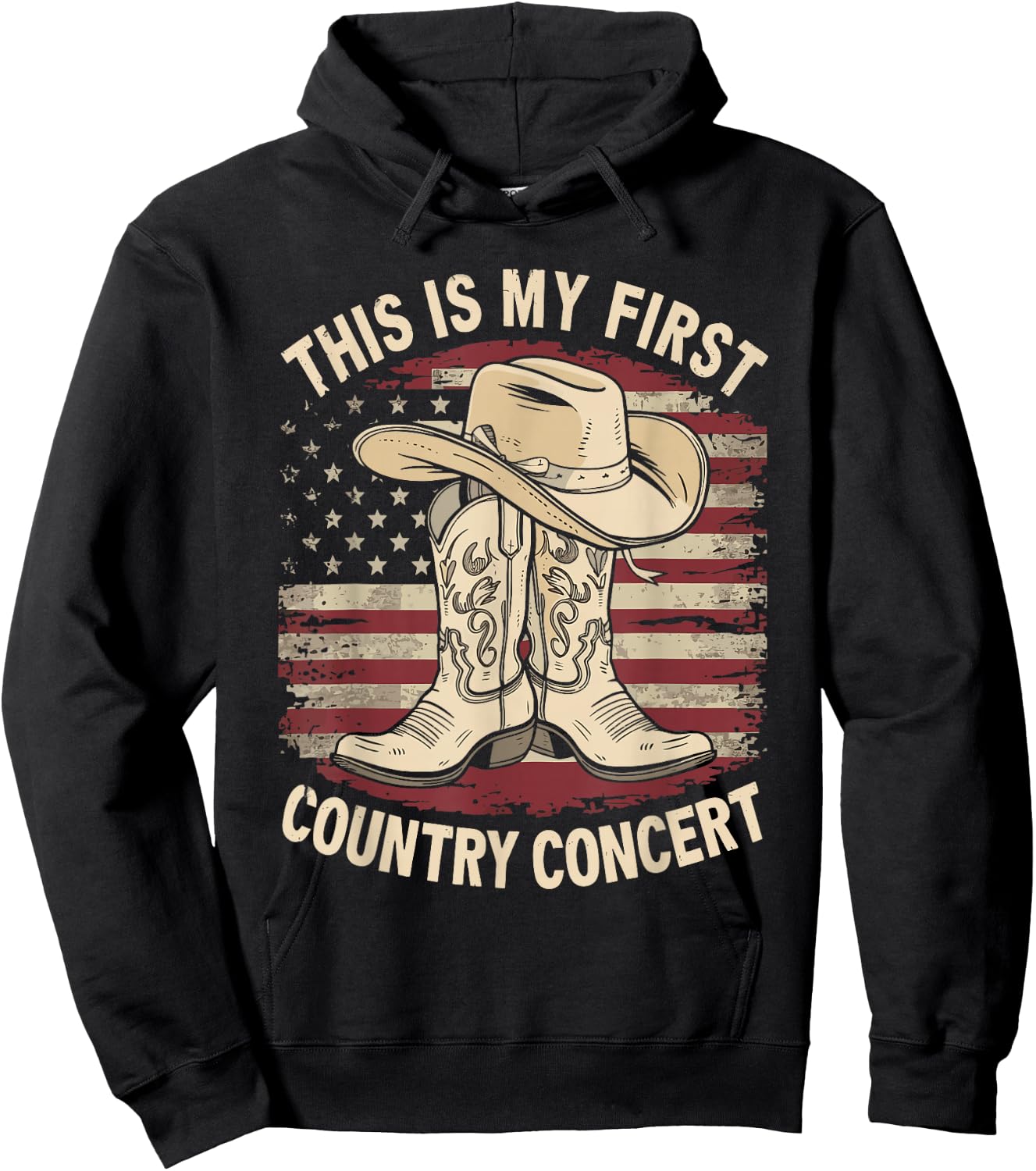 This is My First Country Concert Hoodie - Hoodie | Black